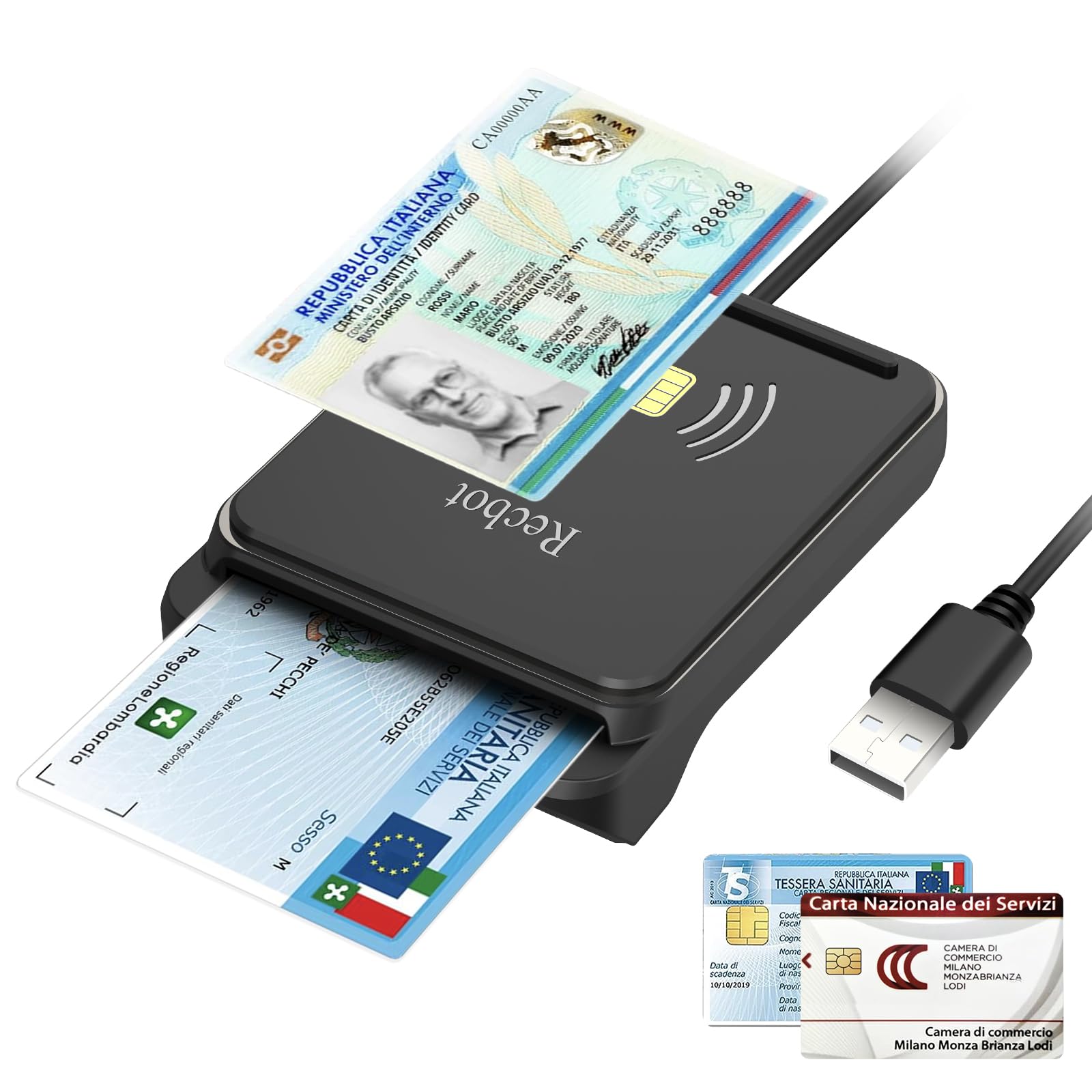 Recbot Lettore CIE 3.0 Carta d'Identità e Tessera Sanitaria