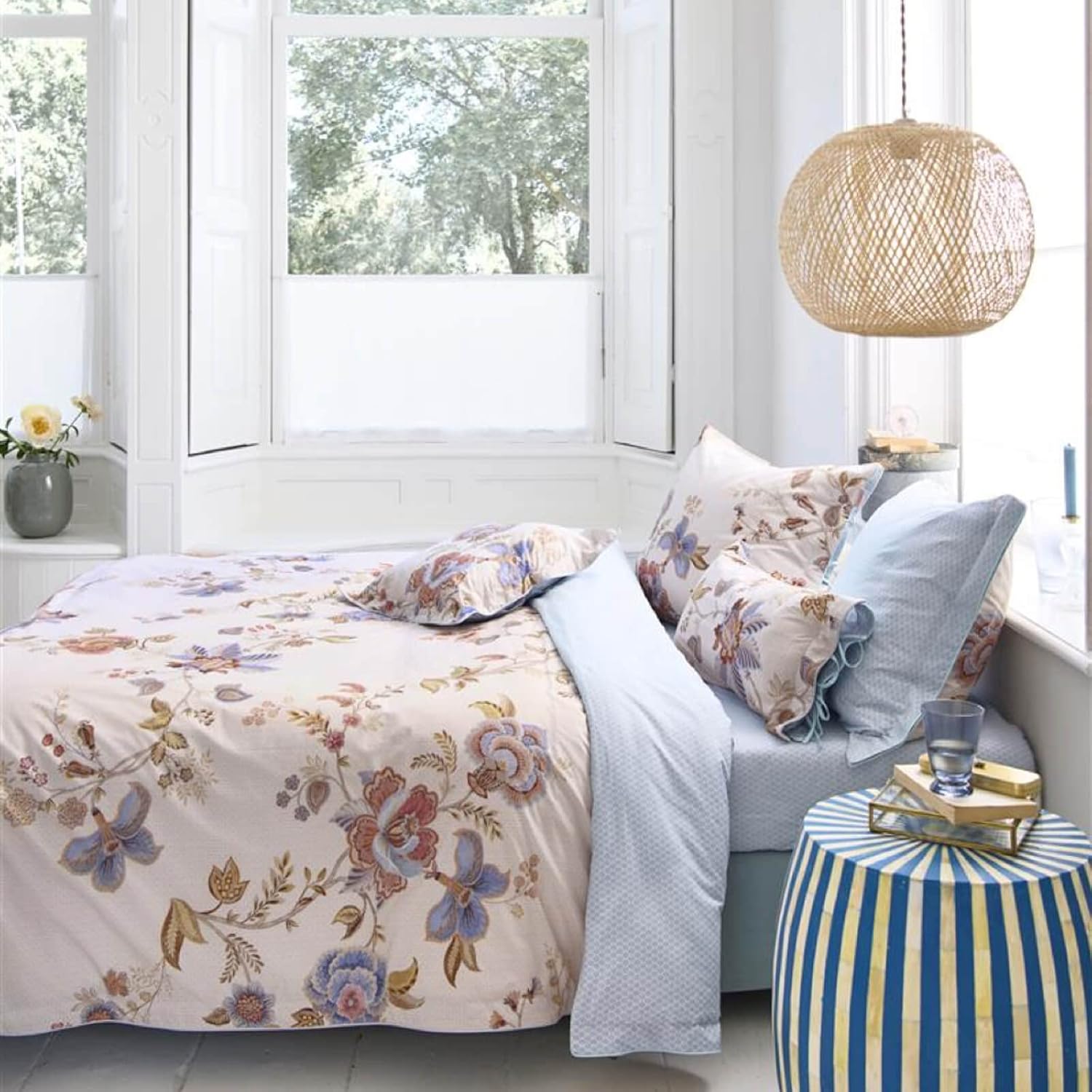 Pip Studio Cece Fiore - Biancheria da letto in percalle, Bianco - immagine 4