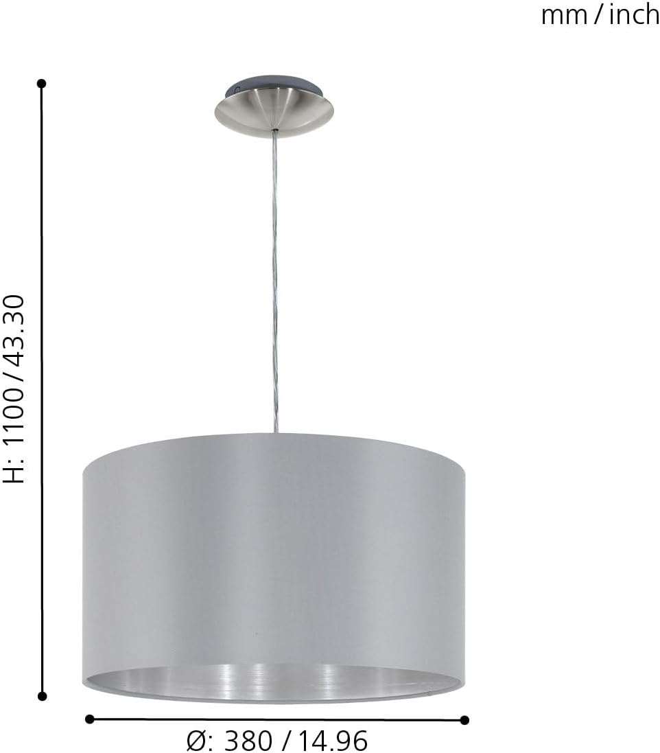 Eglo MASERLO Sospensione, Grigio e Argento - immagine 3