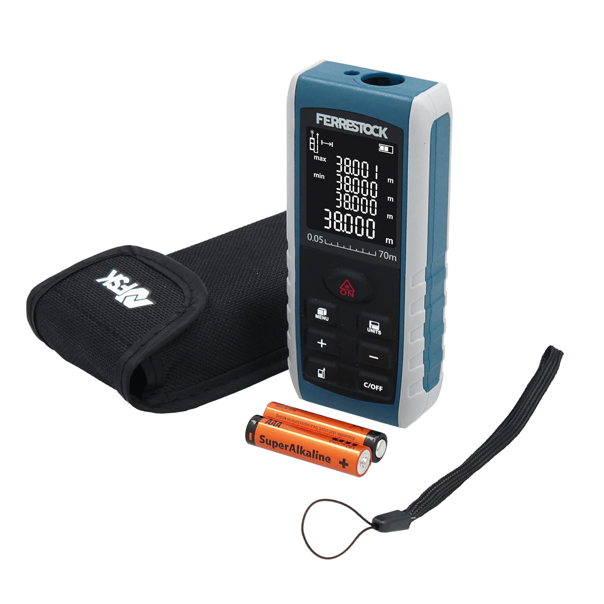 Ferrestock FSKLDM070 Misuratore Laser Distanza 70m