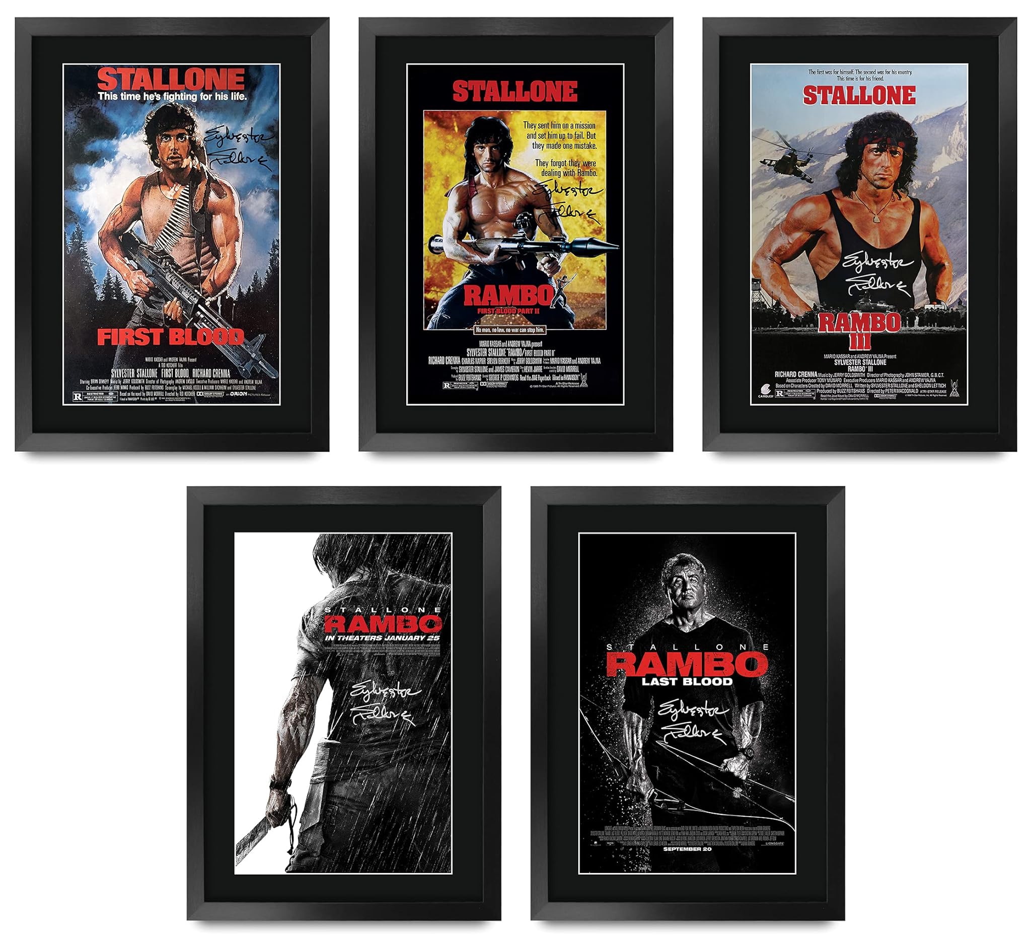 HWC Trading FR A3 Rambo Collection - Poster Sylvester Stallone