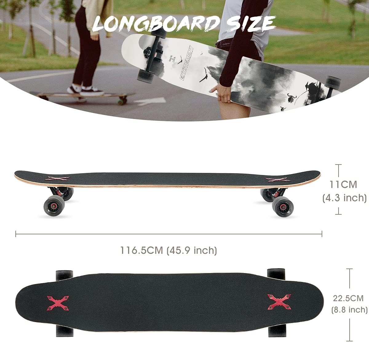 Longboard Skateboard Completo Cruiser Dancing - immagine 3