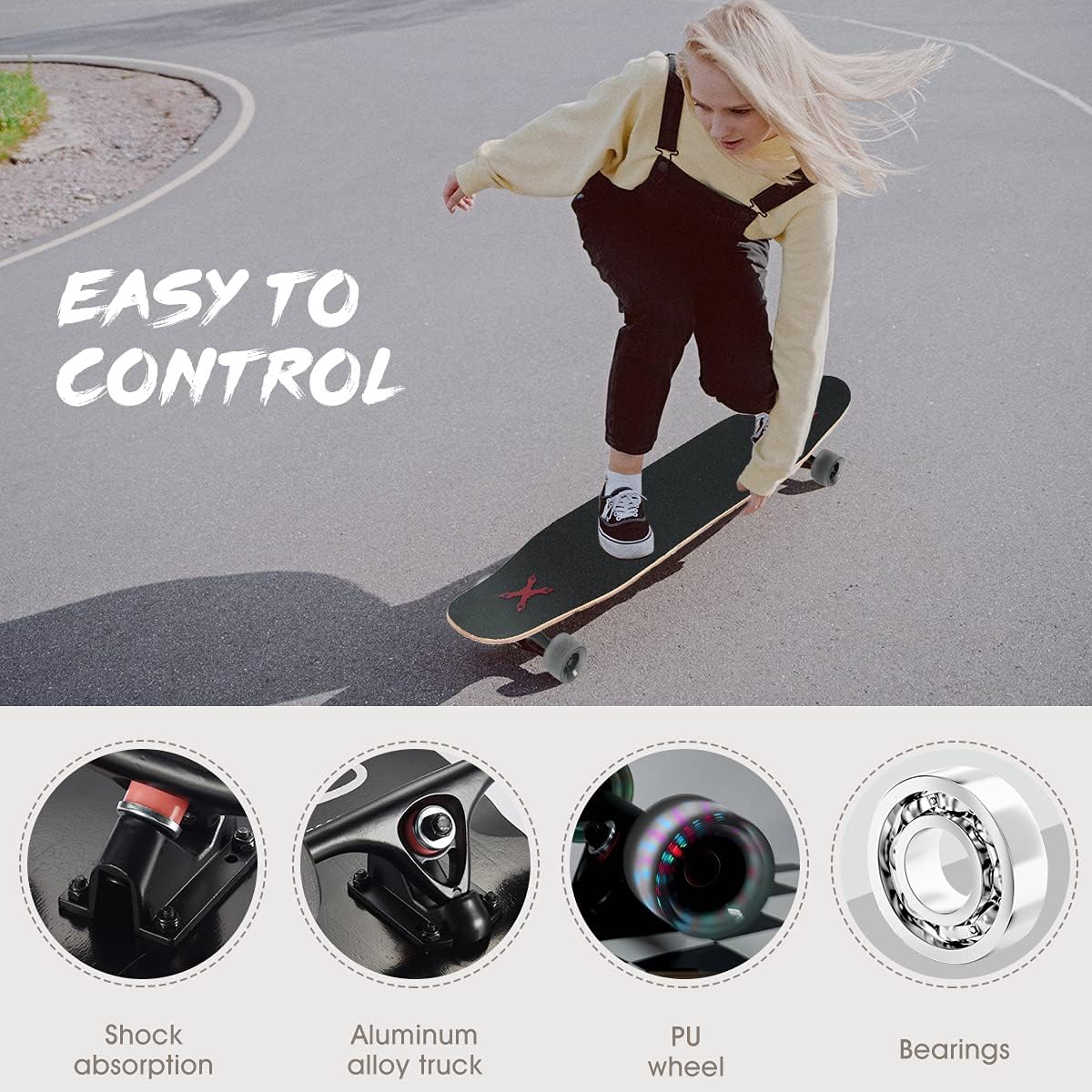 Longboard Skateboard Completo Cruiser Dancing - immagine 4