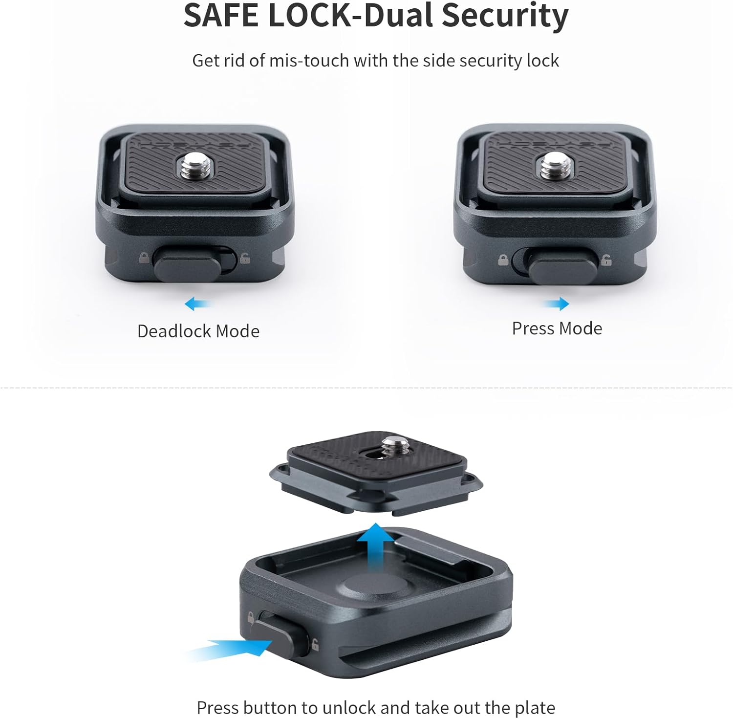 Pgytech Piastra e Morsetto a Sgancio Rapido per Fotocamera - immagine 4