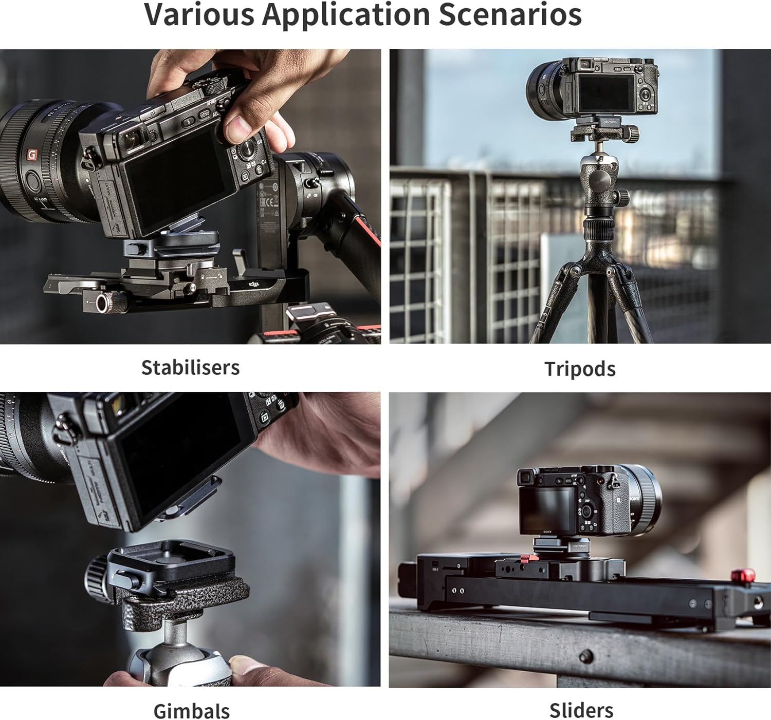 Pgytech Piastra e Morsetto a Sgancio Rapido per Fotocamera - immagine 6