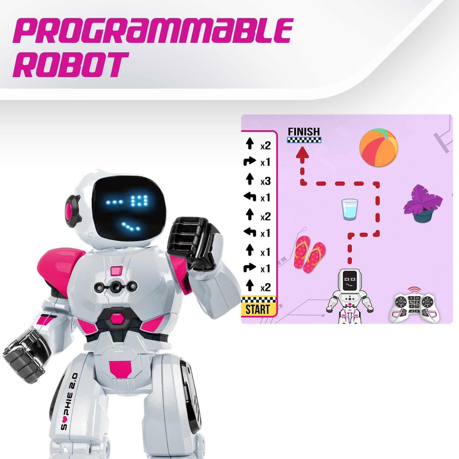 Xtrem Bots Sophie - Robot Giocattolo Rosa Telecomandato - immagine 3