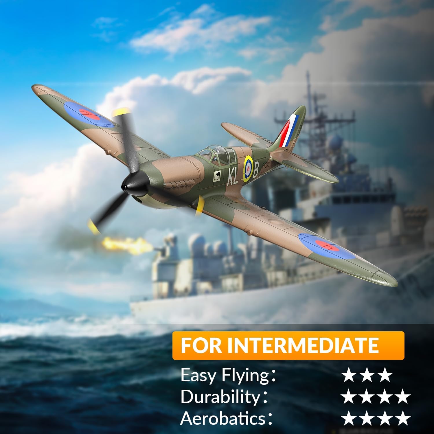 VOLANTEXRC Spitfire - Aereo RC 4 canali 2.4GHz - immagine 2