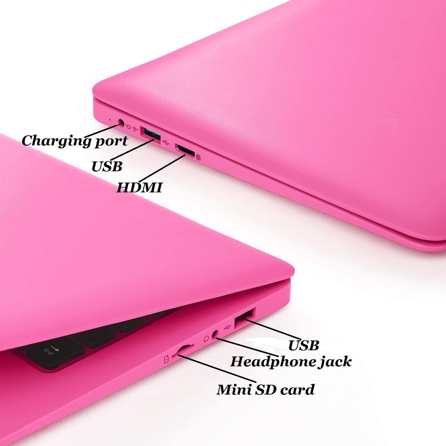 Bigmachine Mini Computer Portatile Windows 10, Rosa Scura - immagine 6