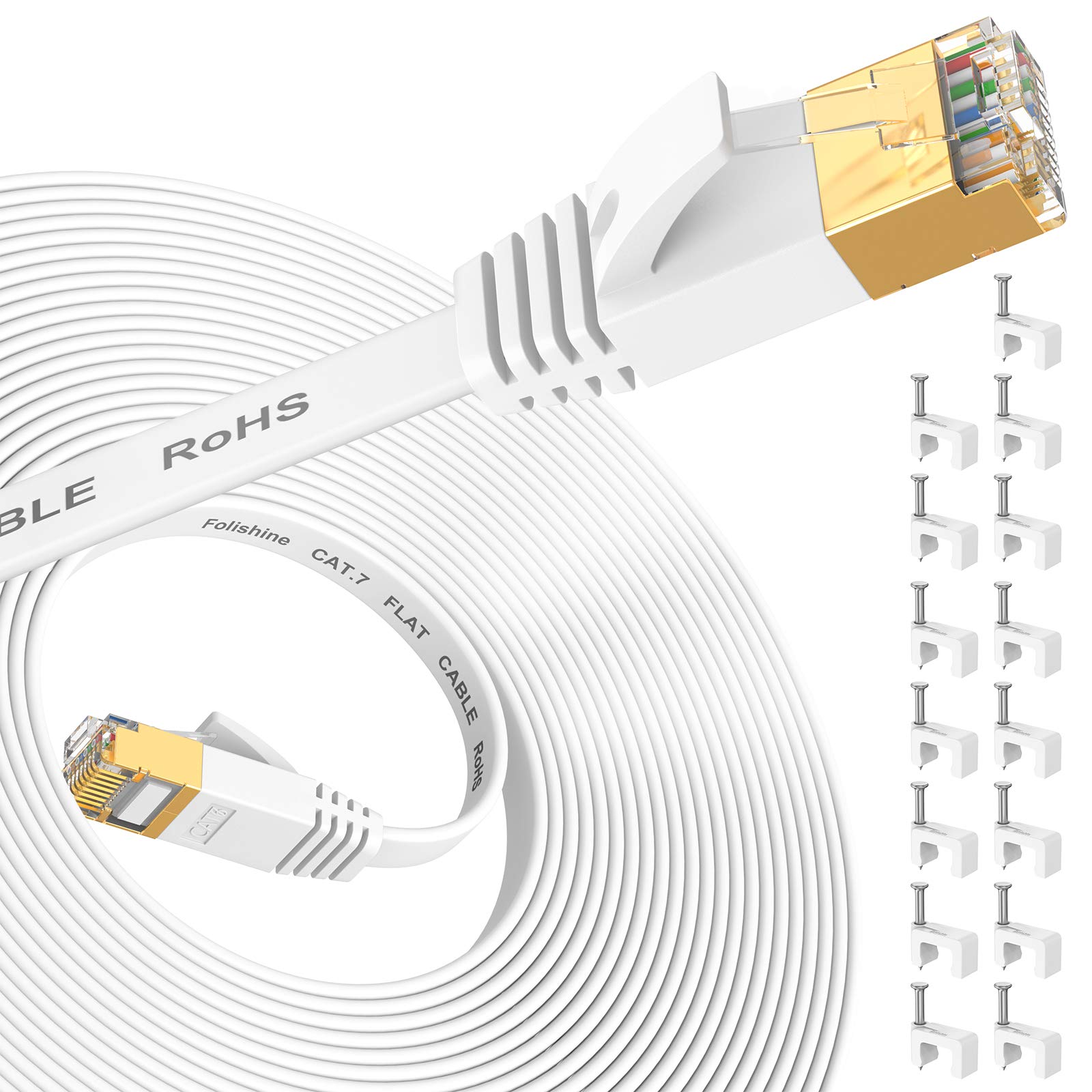 Cavo Ethernet Cat7 10m ad Alta Velocità, Bianco