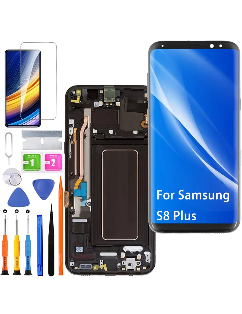 Display Ricambio per Samsung Galaxy S8 Plus LCD TFT, Nero