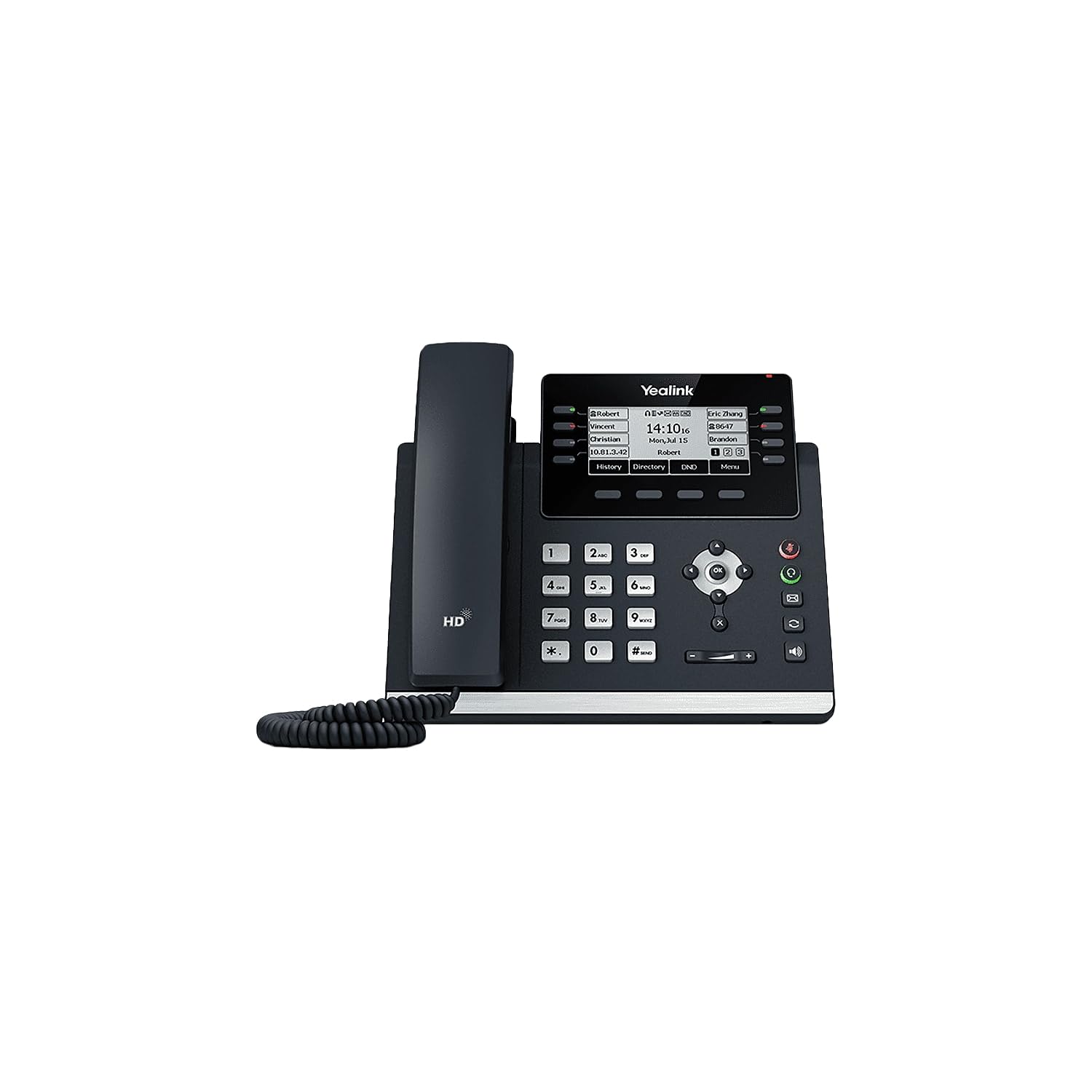 Yealink Telefono IP SIP-T43U con Cavo, Grigio Classico