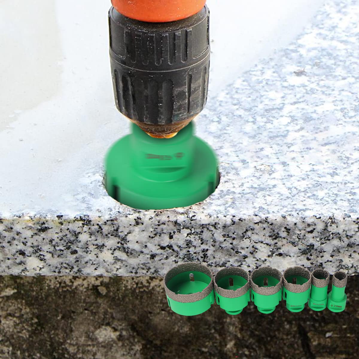 Snowtaros 6 Pezzi Punta per Trapano Diamantata M14 - immagine 6