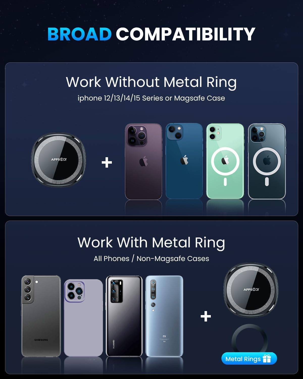 Apps2car Supporto Cellulare Auto Mag-safe CD Universale - immagine 4