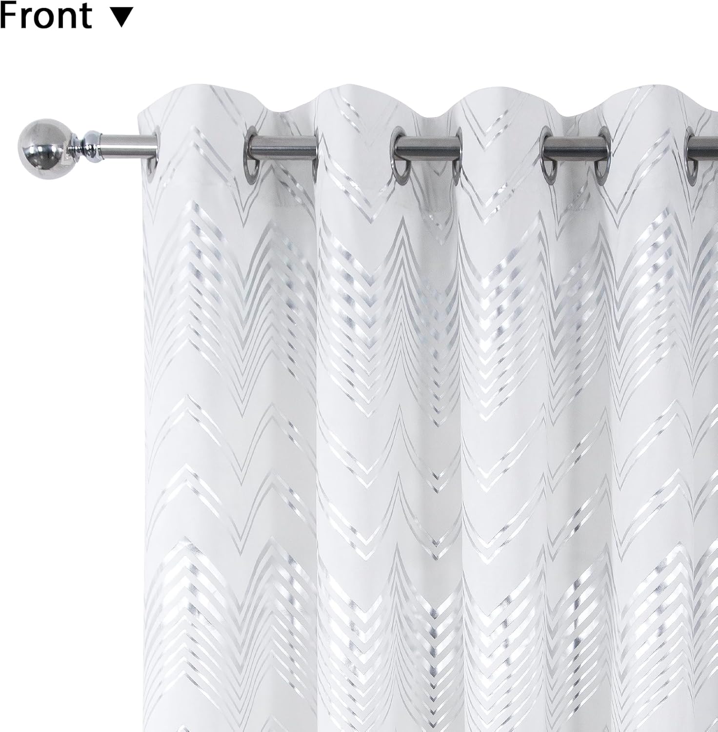 Always4u Tenda Oscurante Velluto 140x245cm, Bianco - immagine 5