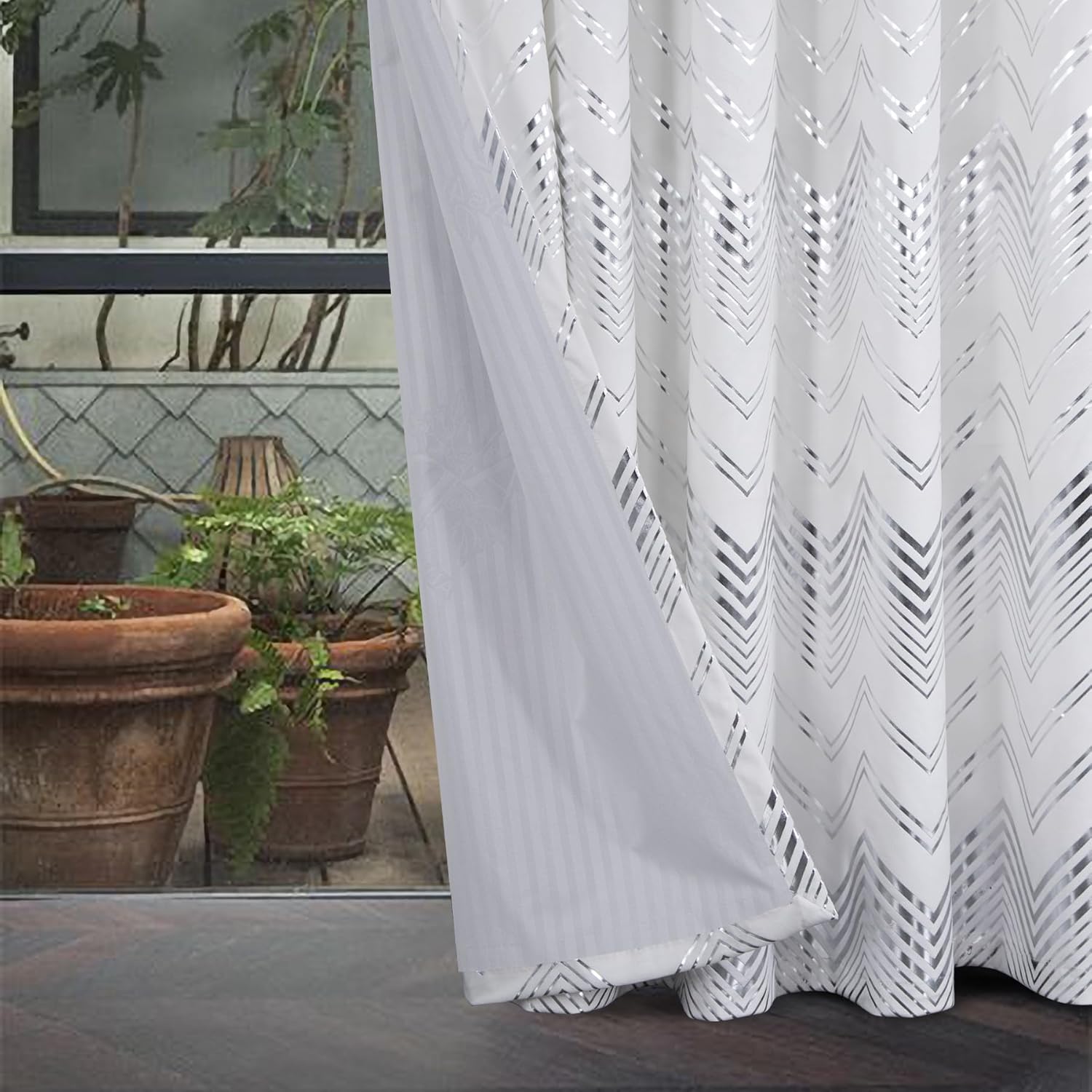 Always4u Tenda Oscurante Velluto 140x245cm, Bianco - immagine 7