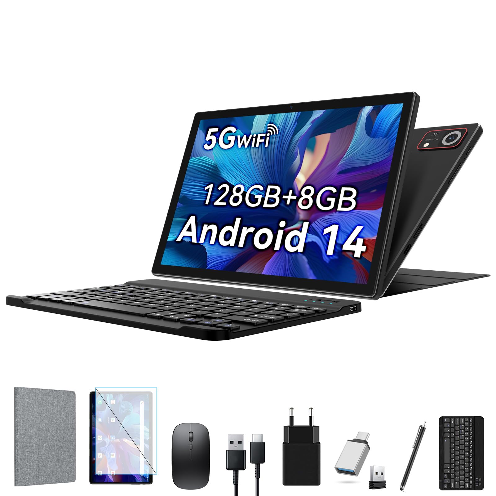 Antemper Tablet 10 pollici Android 14, 128GB ROM