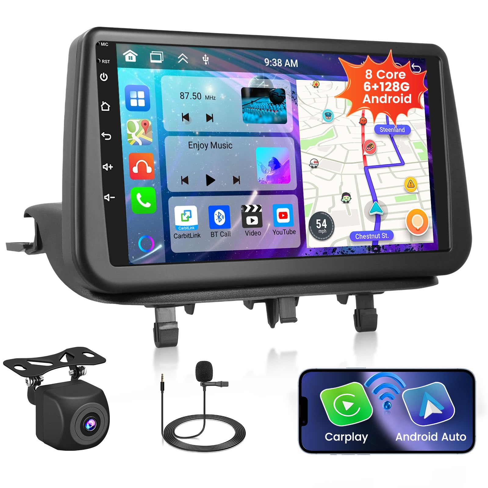 Fuluku Autoradio Android 8 Core 9" per Opel Meriva B 2009-2017