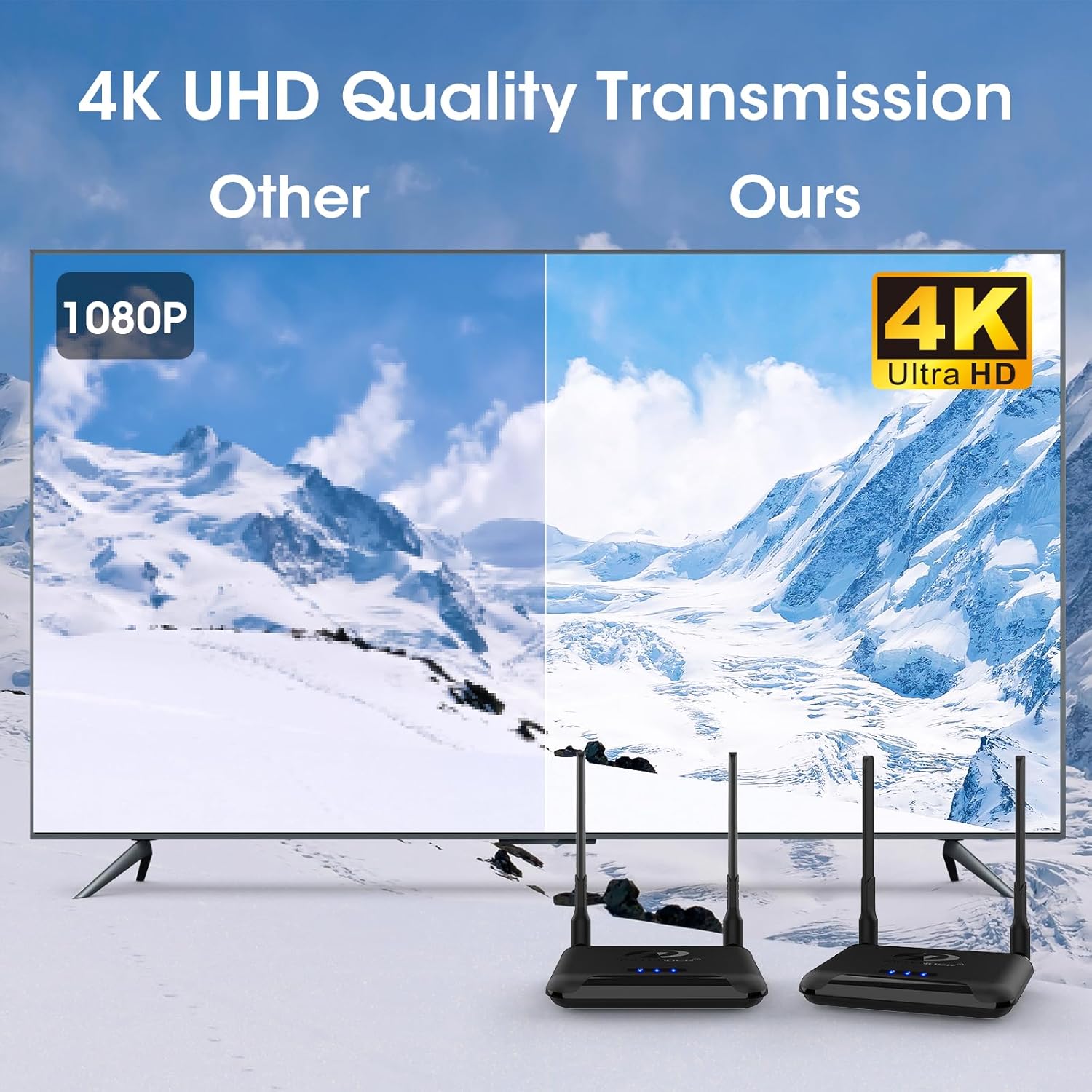 Trasmettitore e Ricevitore HDMI Wireless 4K 30Hz 250m - immagine 3