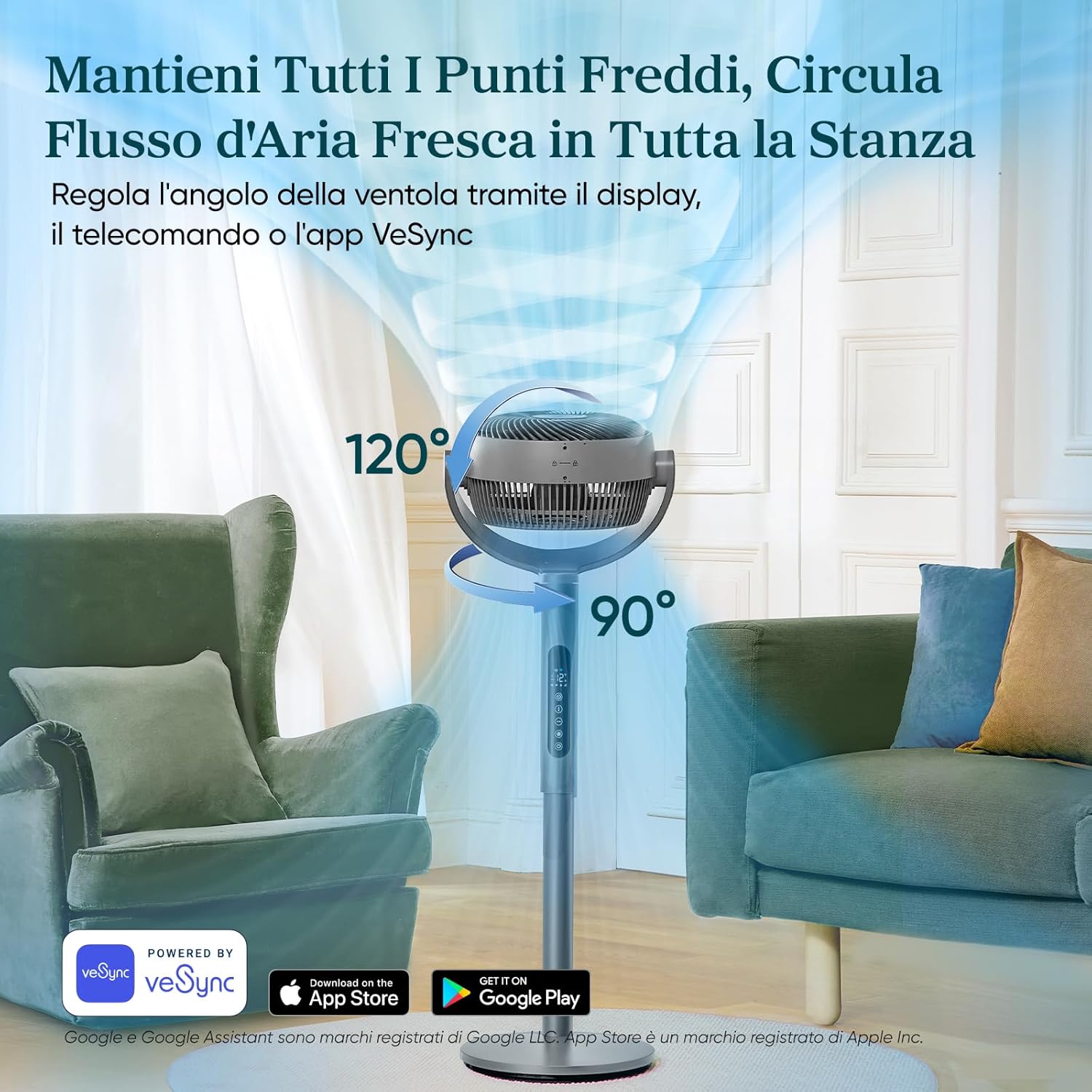 Levoit Ventilatore a Piantana Smart Silenzioso 20dB - immagine 4