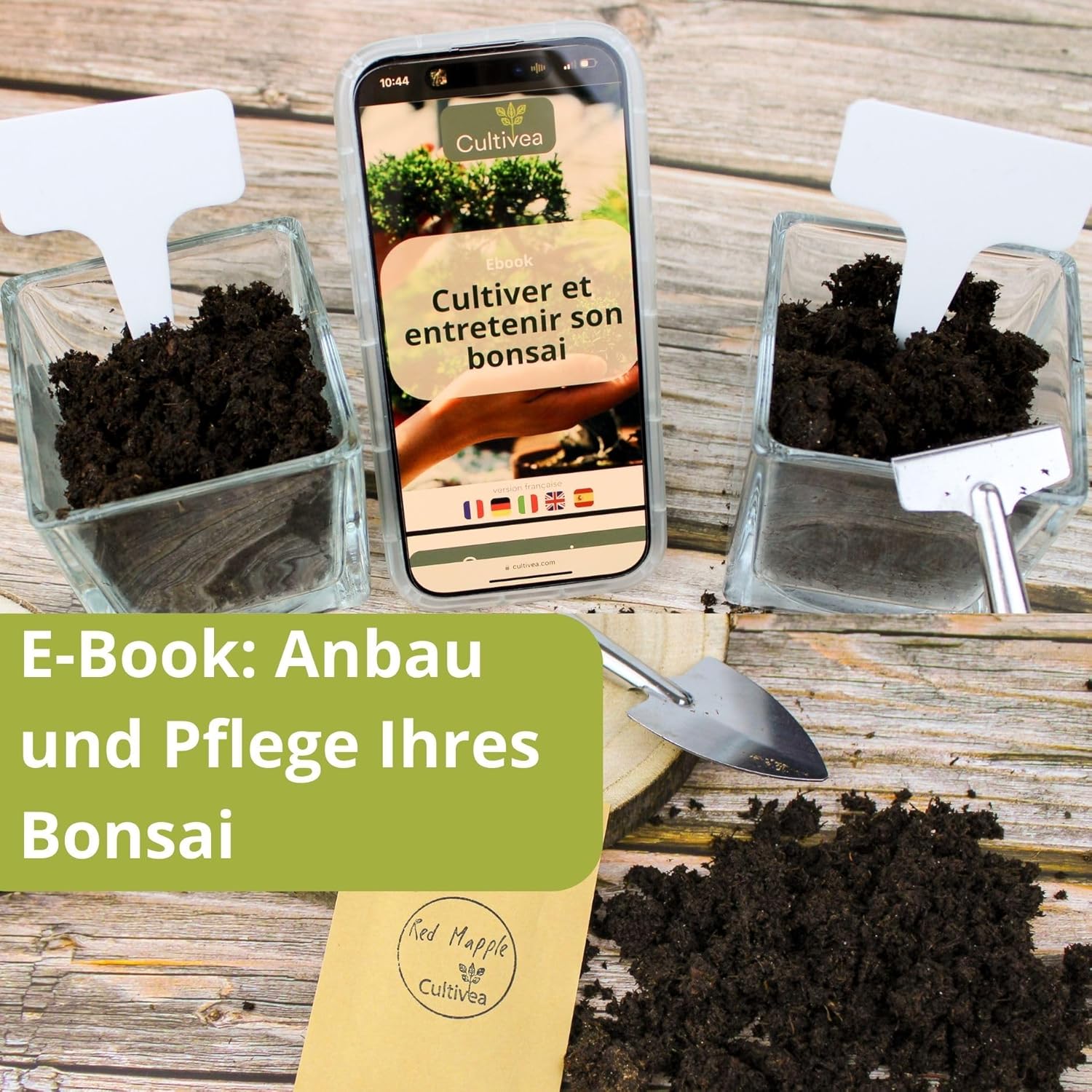 Cultivea® Set 32 Attrezzi Completi per Bonsai in Acciaio - immagine 3