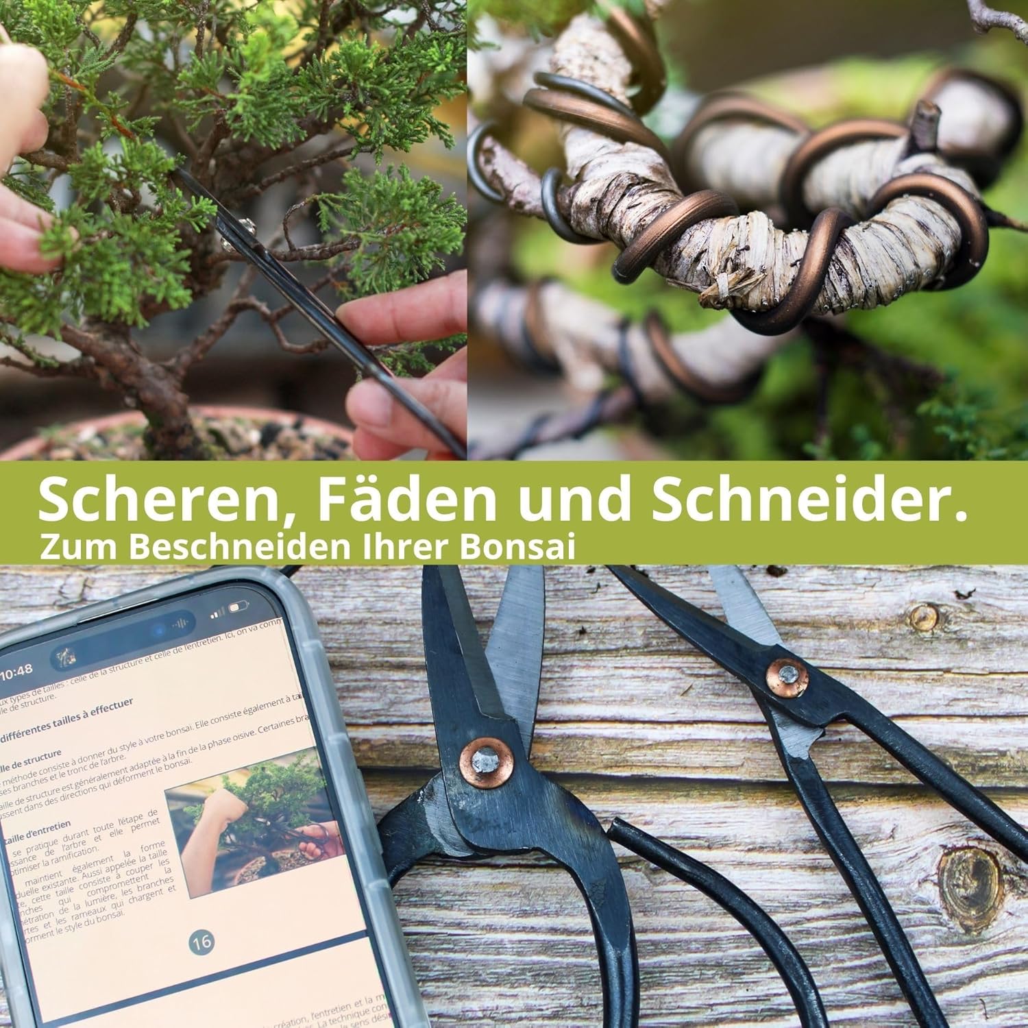 Cultivea® Set 32 Attrezzi Completi per Bonsai in Acciaio - immagine 5