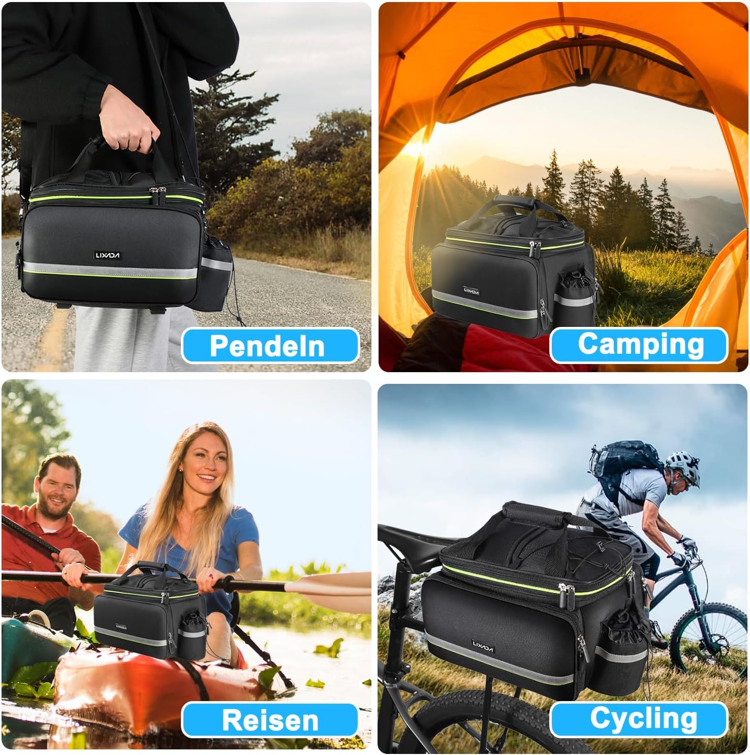 Lixada Borsa Posteriore per Bici 20-35L Impermeabile - immagine 5