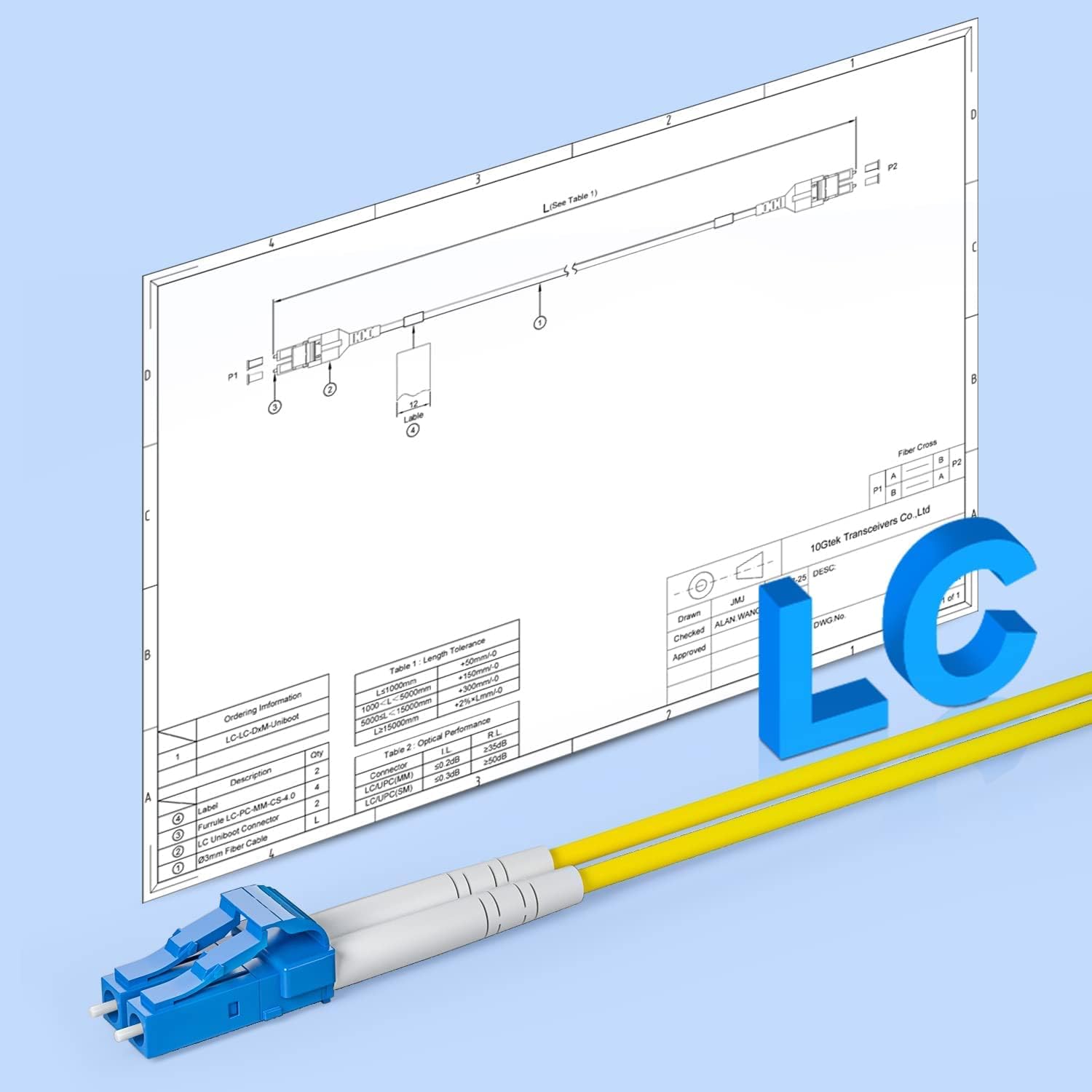 Ipolex LC to LC Fiber Patch Cable Single Mode 10m (4-Pack) - immagine 5