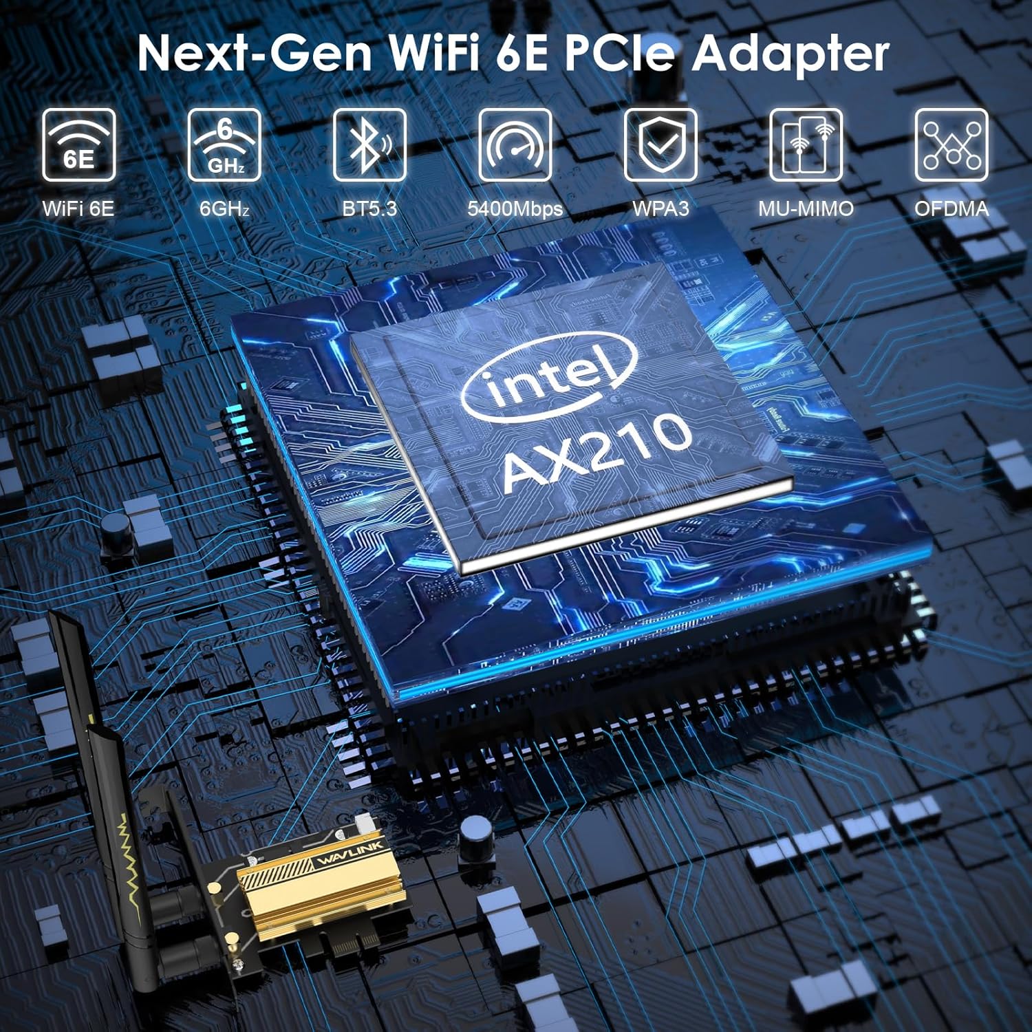 Wavlink Scheda WiFi 6E AX210 5400Mbps Tri-Banda - immagine 2
