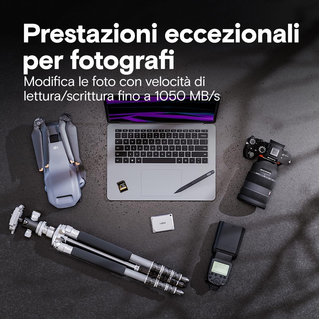 Crucial X9 Pro SSD 2TB Esterno USB-C 3.2 - immagine 2