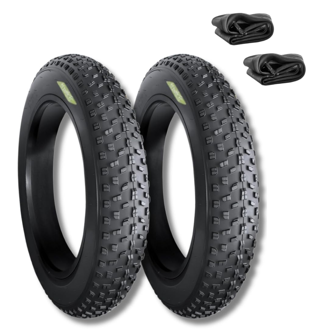 2 Copertoni 20 x 4.0 + Camere d'Aria per Fat Bike