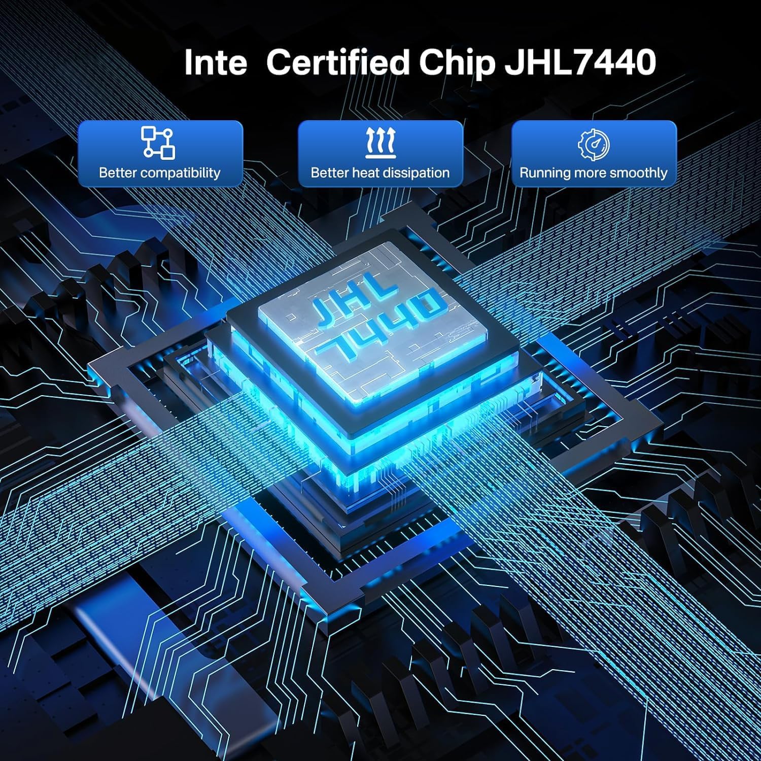 Jorkar Scatola SSD NVMe Esterno 40Gbps con Ventola - immagine 7