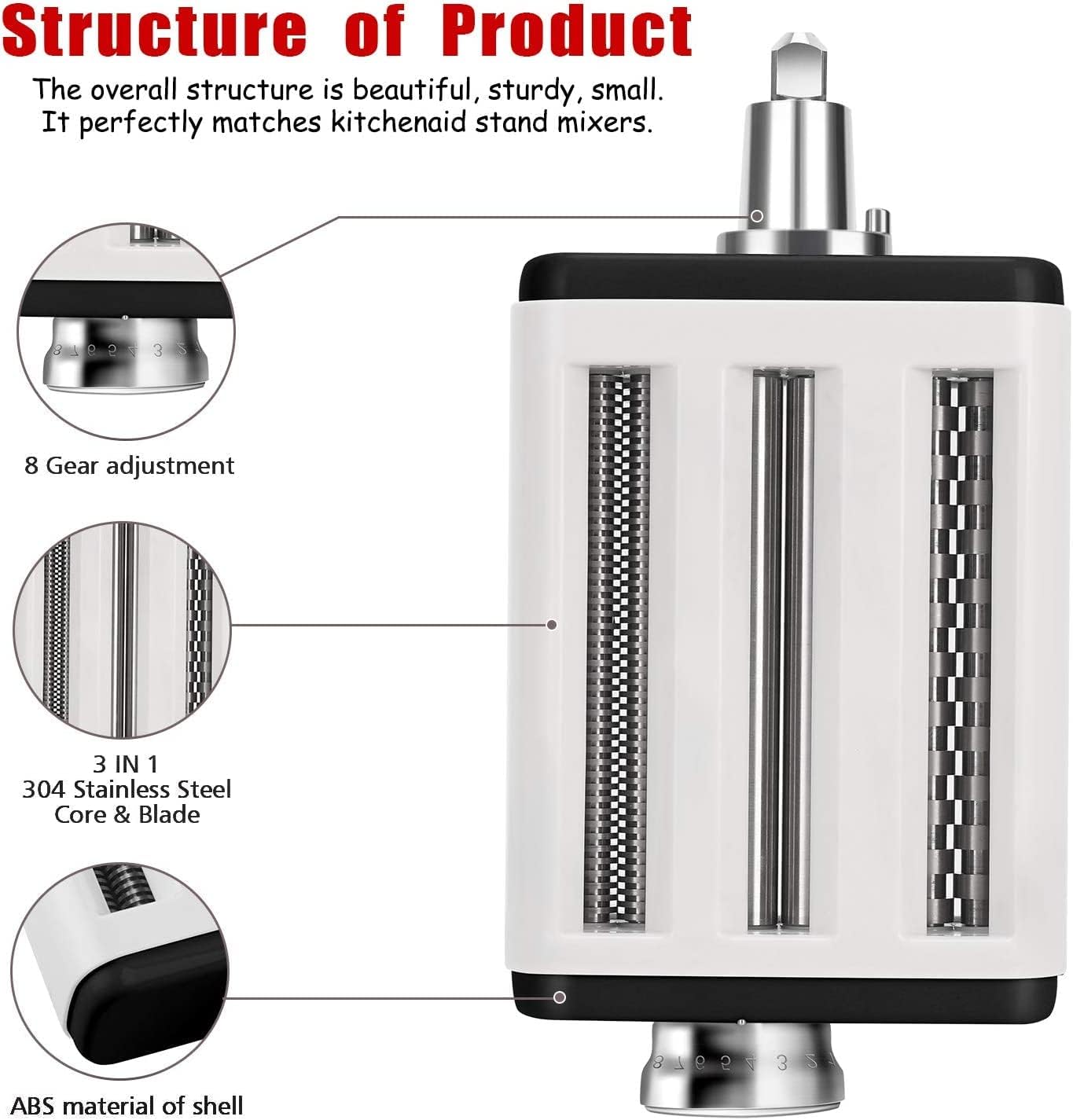 Sfogliatrice e Tagliapasta 3 in 1 per KitchenAid - immagine 2