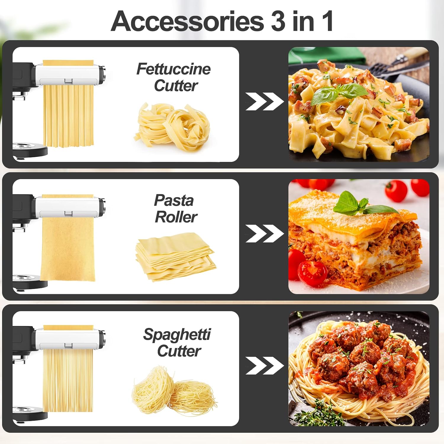 Sfogliatrice e Tagliapasta 3 in 1 per KitchenAid - immagine 3