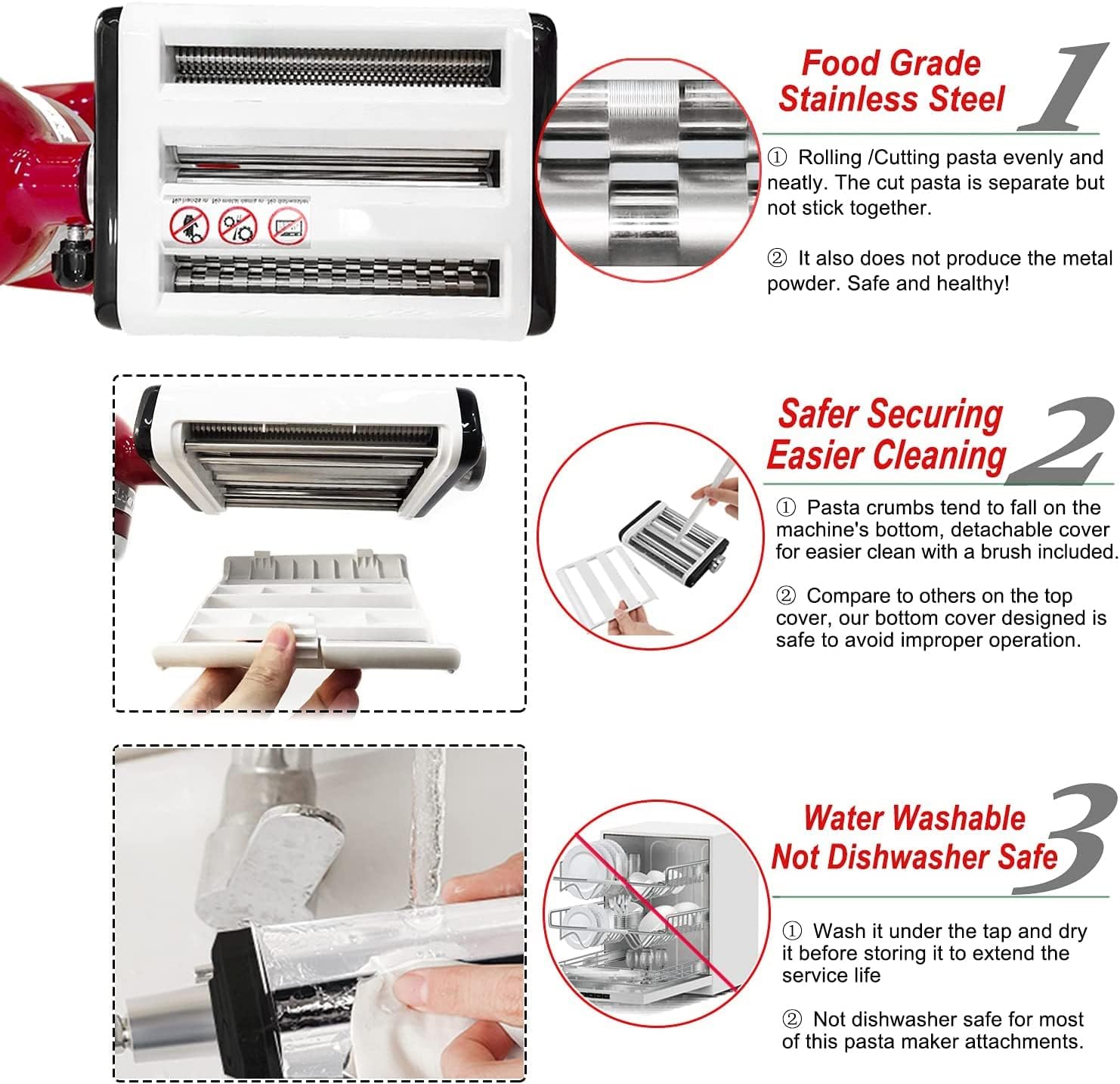 Sfogliatrice e Tagliapasta 3 in 1 per KitchenAid - immagine 5