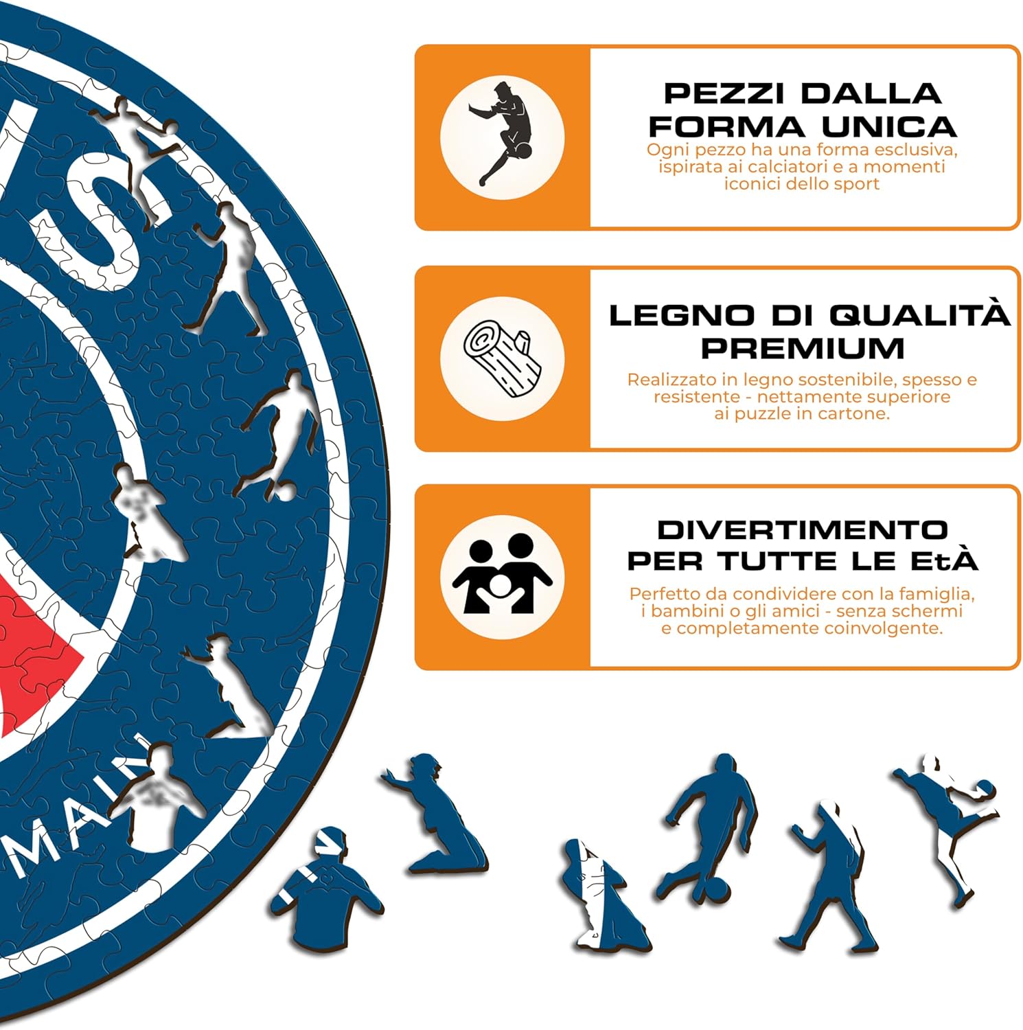 Iconic Puzzles PSG Logo - Puzzle di Legno 270 Pezzi - immagine 6