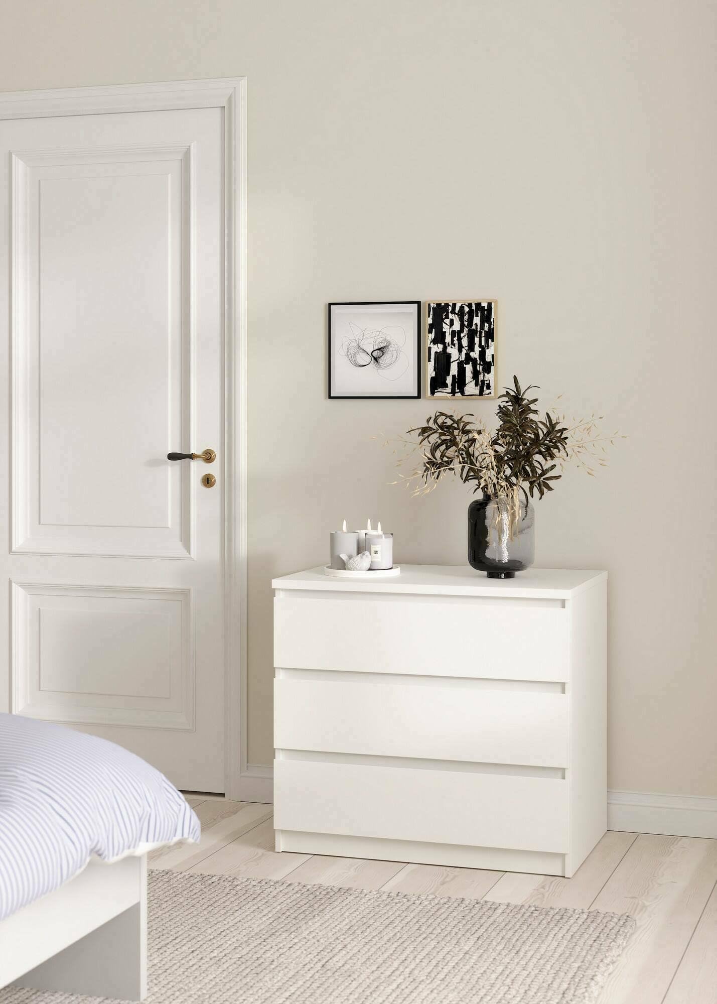 Dmora Cassettiera Aglae 77x50x70 cm, Bianco