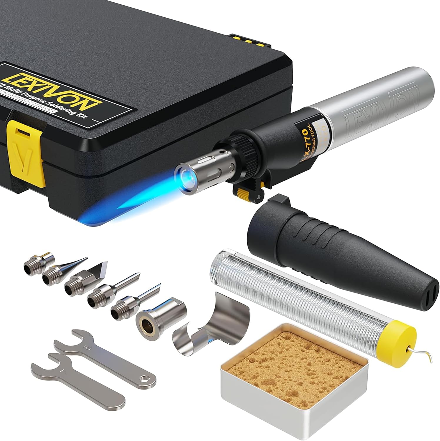 Saldatore a Butano LX-770 - Kit Multiuso 7 Punte - immagine 1