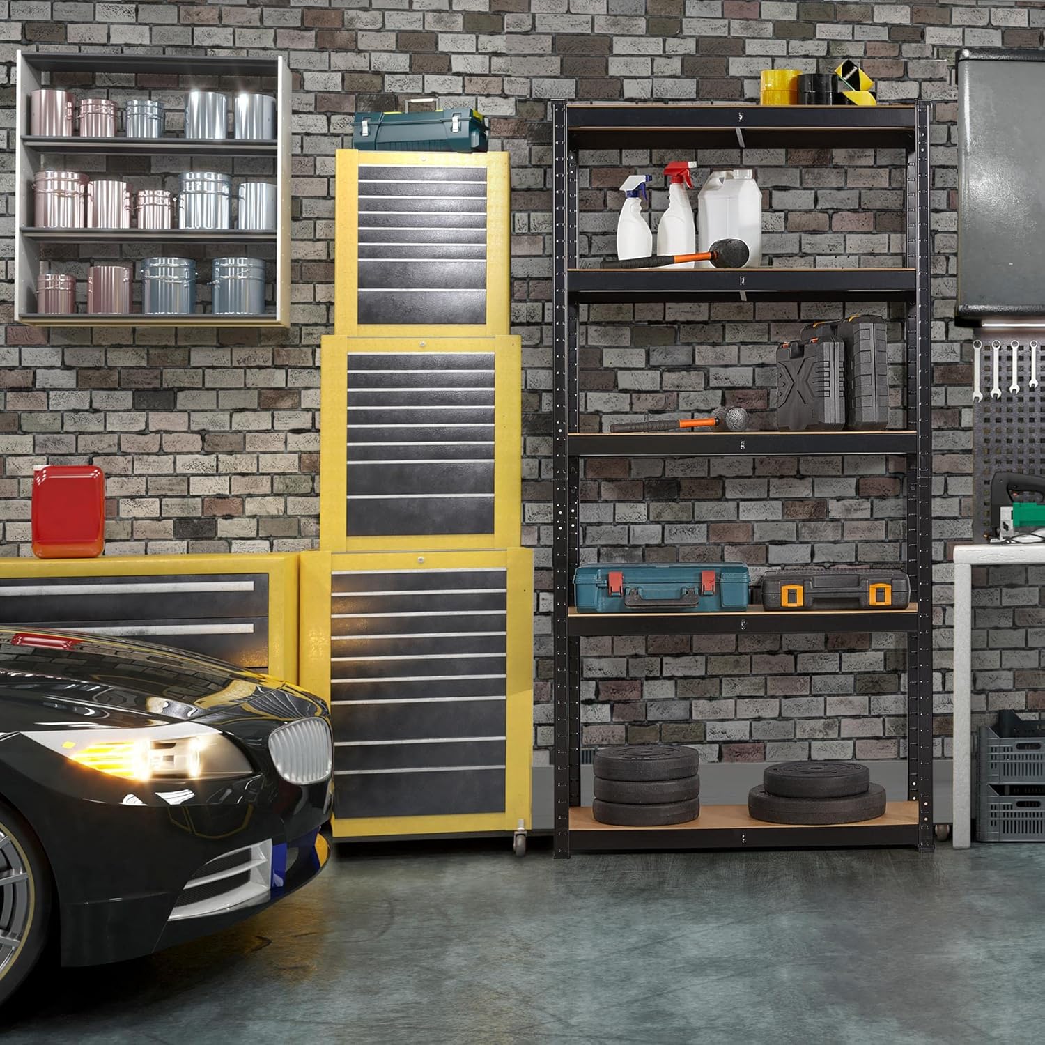 Yaheetech Scaffale da Garage 180x90x30cm 5 Ripiani - immagine 2