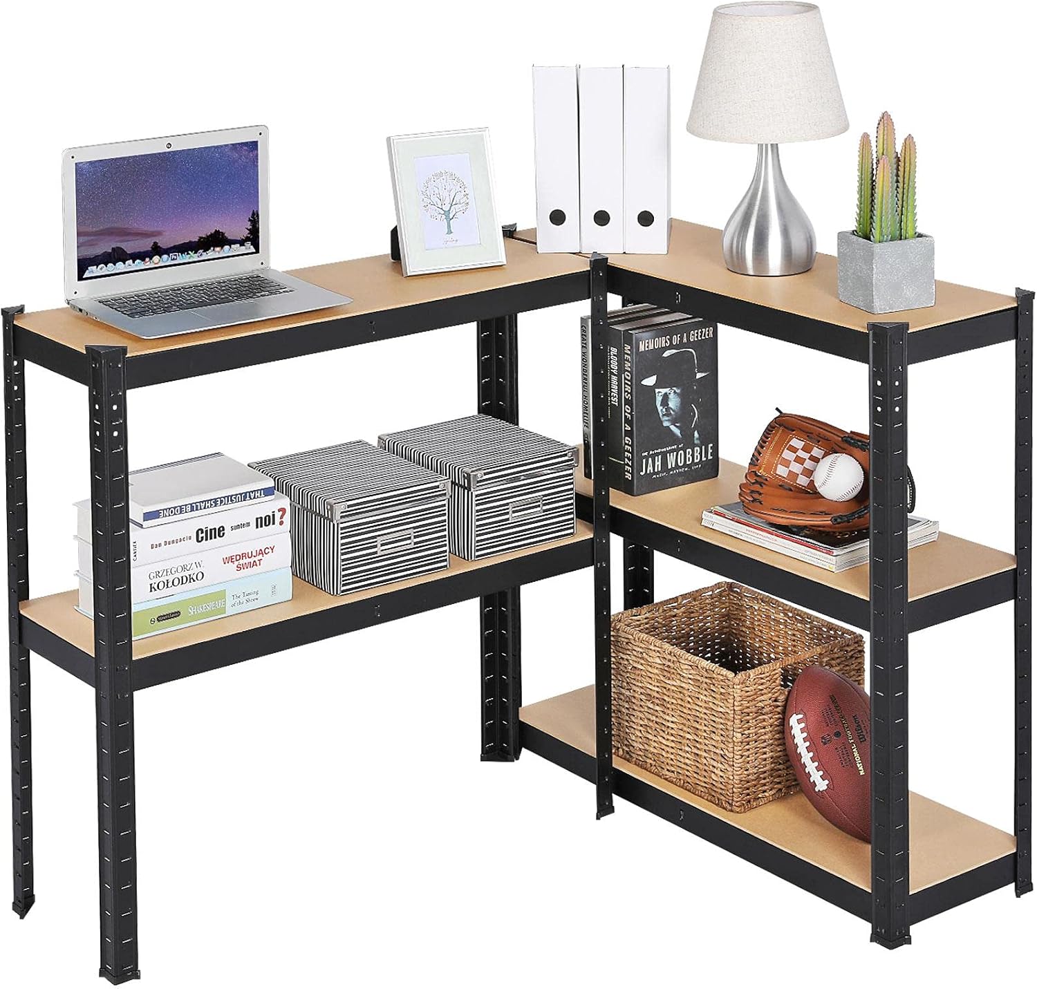 Yaheetech Scaffale da Garage 180x90x30cm 5 Ripiani - immagine 5