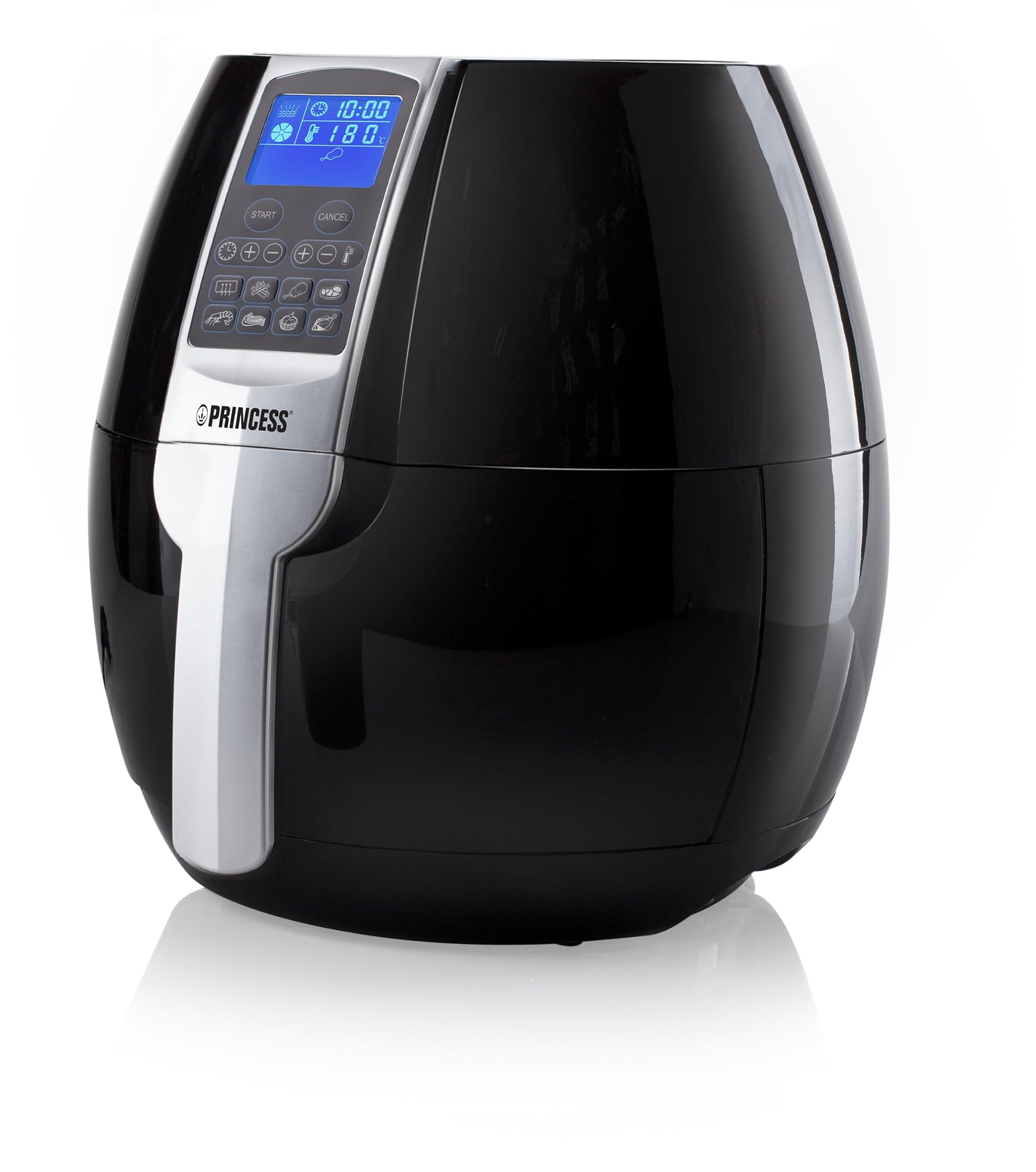 Princess Friggitrice ad Aria Calda XL 3.2L, Nero/Argento