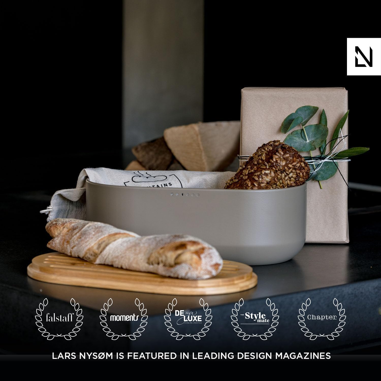 Portapane in Metallo con Coperchio in Bambù - immagine 3