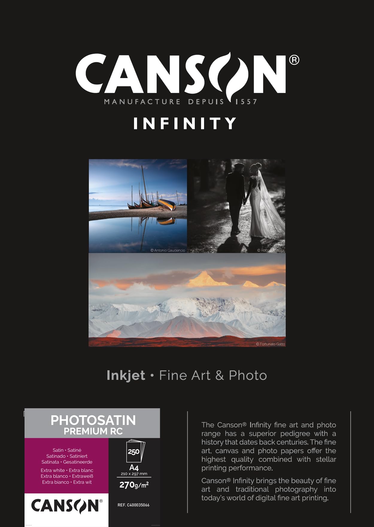 Canson Photosatin Premium RC - Carta fotografica A4 250 fogli