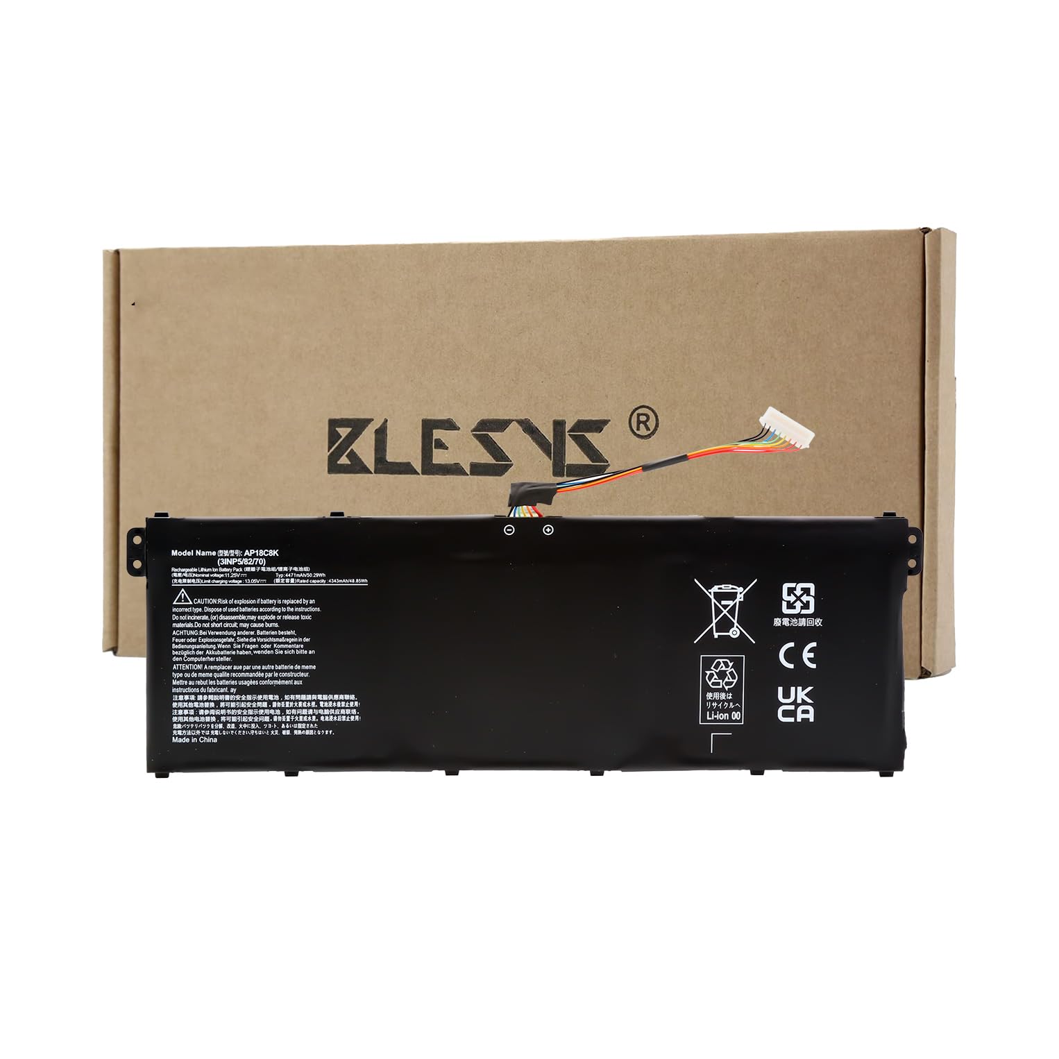 BLESYS AP18C8K Batteria per Acer Laptop 50.29Wh 11.25V