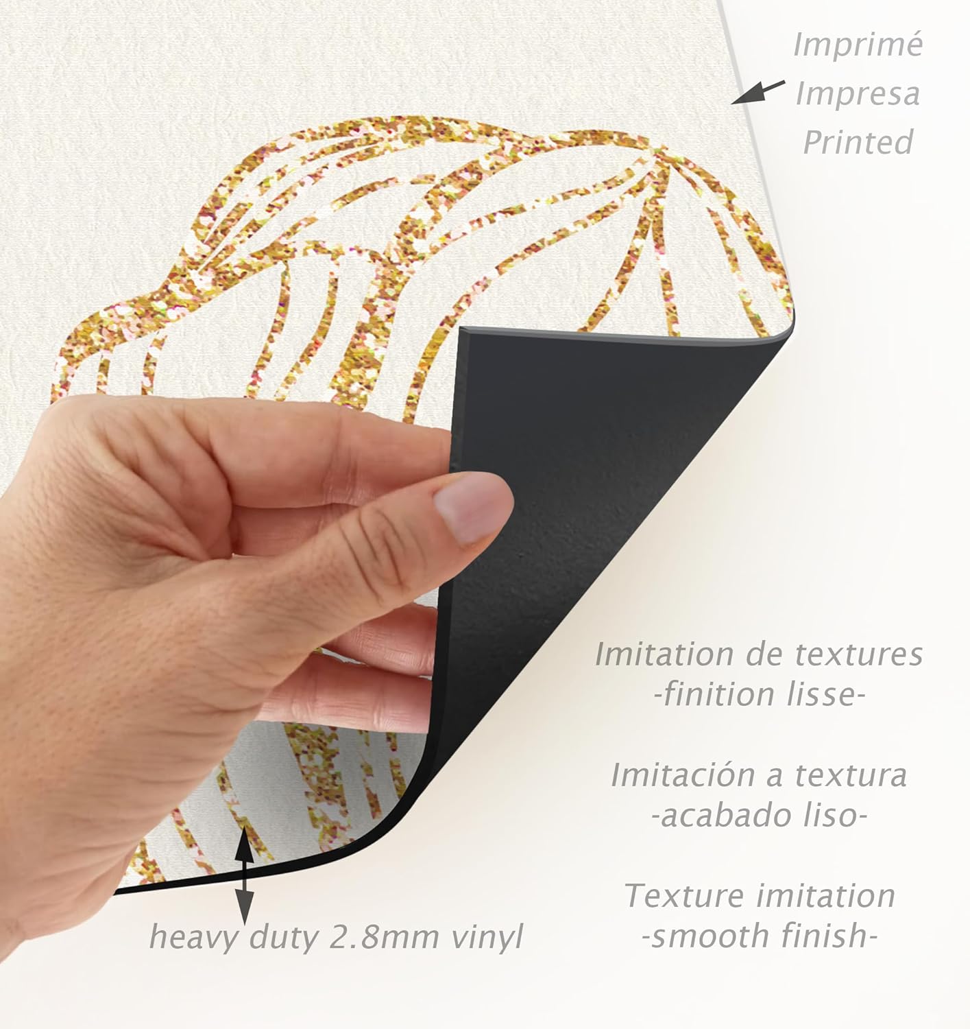 VINILIKO Tappeto, Vinile, Multicolore, [Diam] 100 cm - immagine 3