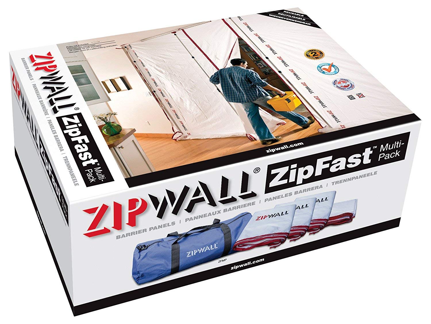 ZipWall ZipFast - Pannelli Riutilizzabili per Barriere Antipolvere