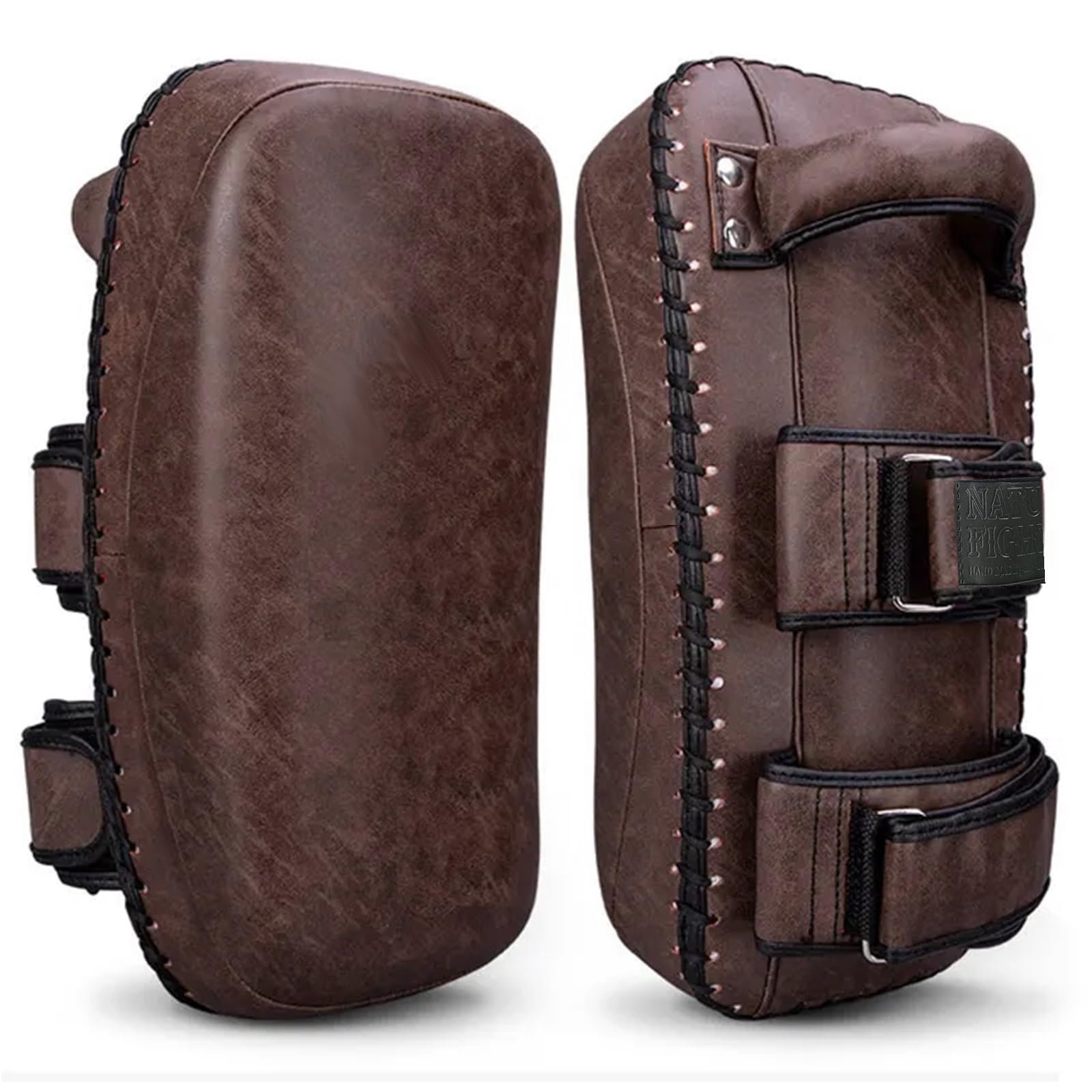 Colpitore Pao Scudo Thai Pad Curvo Pesante in Pelle Vintage