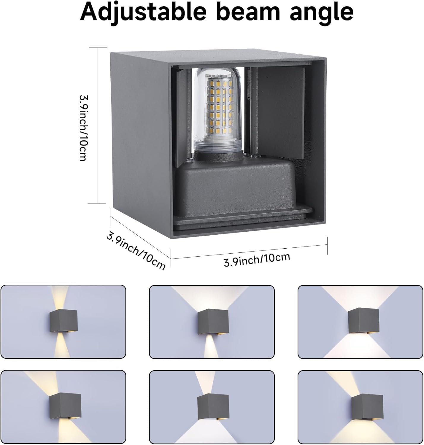 Applique da Esterno/Interno LED 12W 3000K 2 Pezzi - immagine 5
