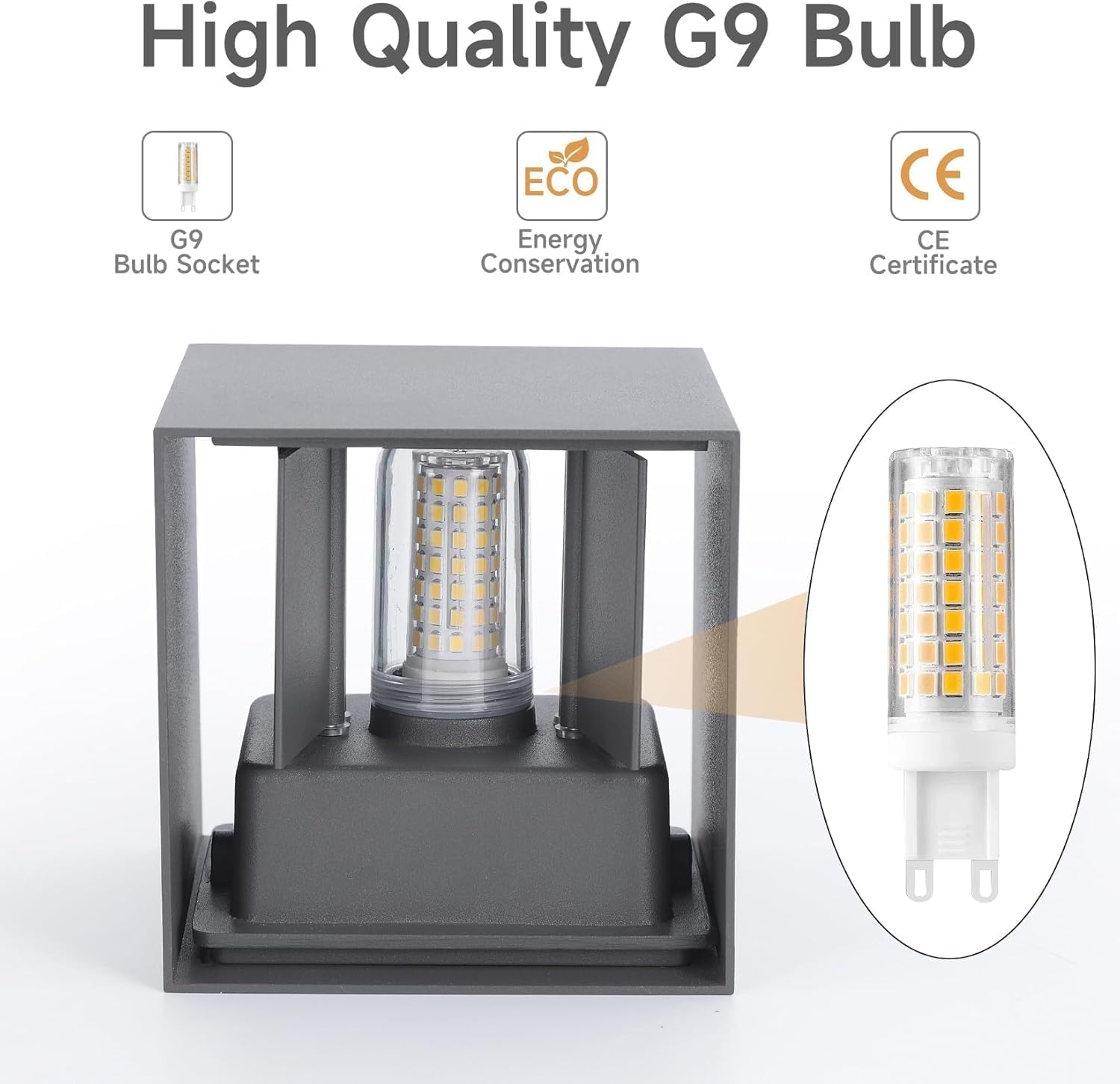 Applique da Esterno/Interno LED 12W 3000K 2 Pezzi - immagine 6