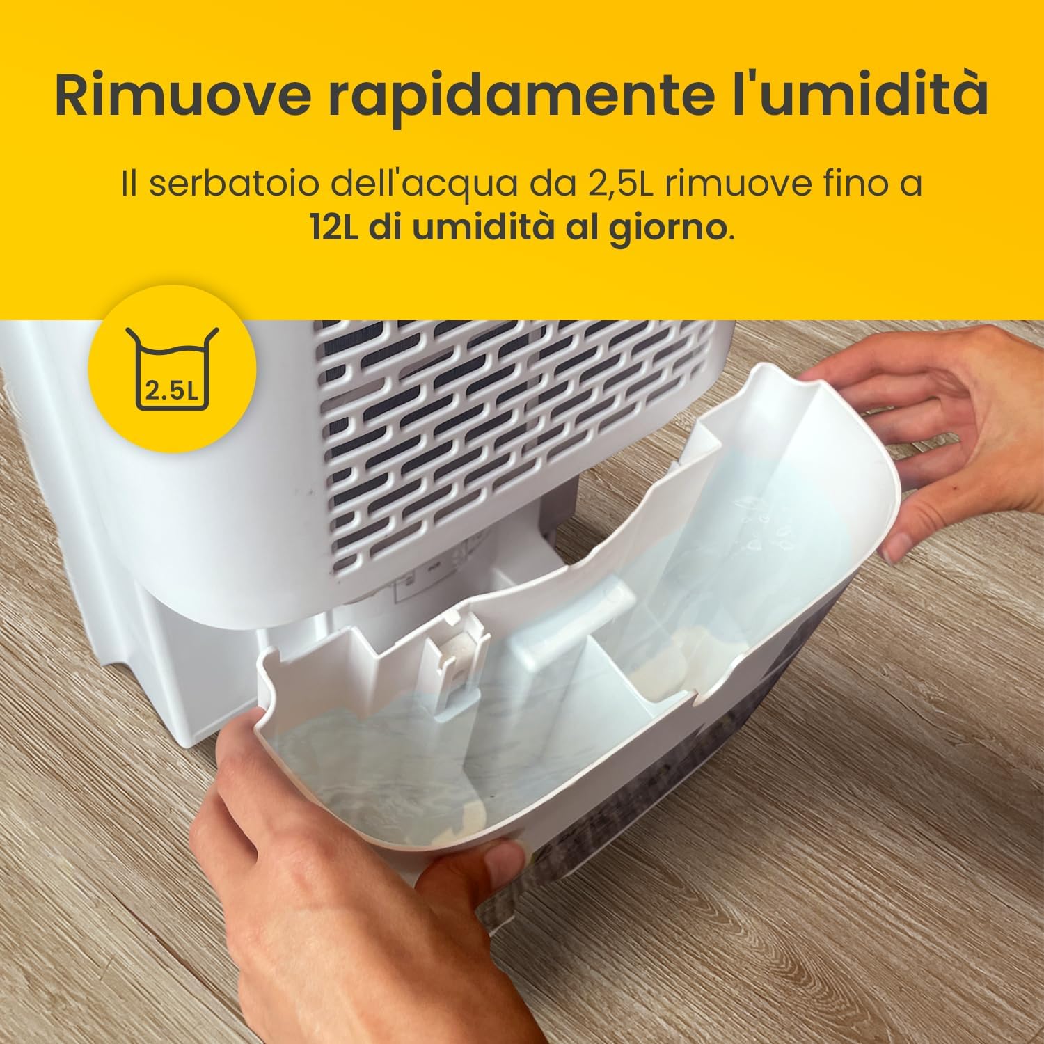 Cosi Home Deumidificatore 12L/Giorno con Sensore Automatico - immagine 3