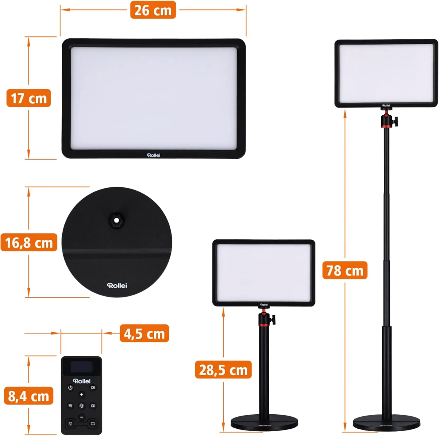 Rollei Lumis Key-Light - Luce Video LED Bi-Color - immagine 5